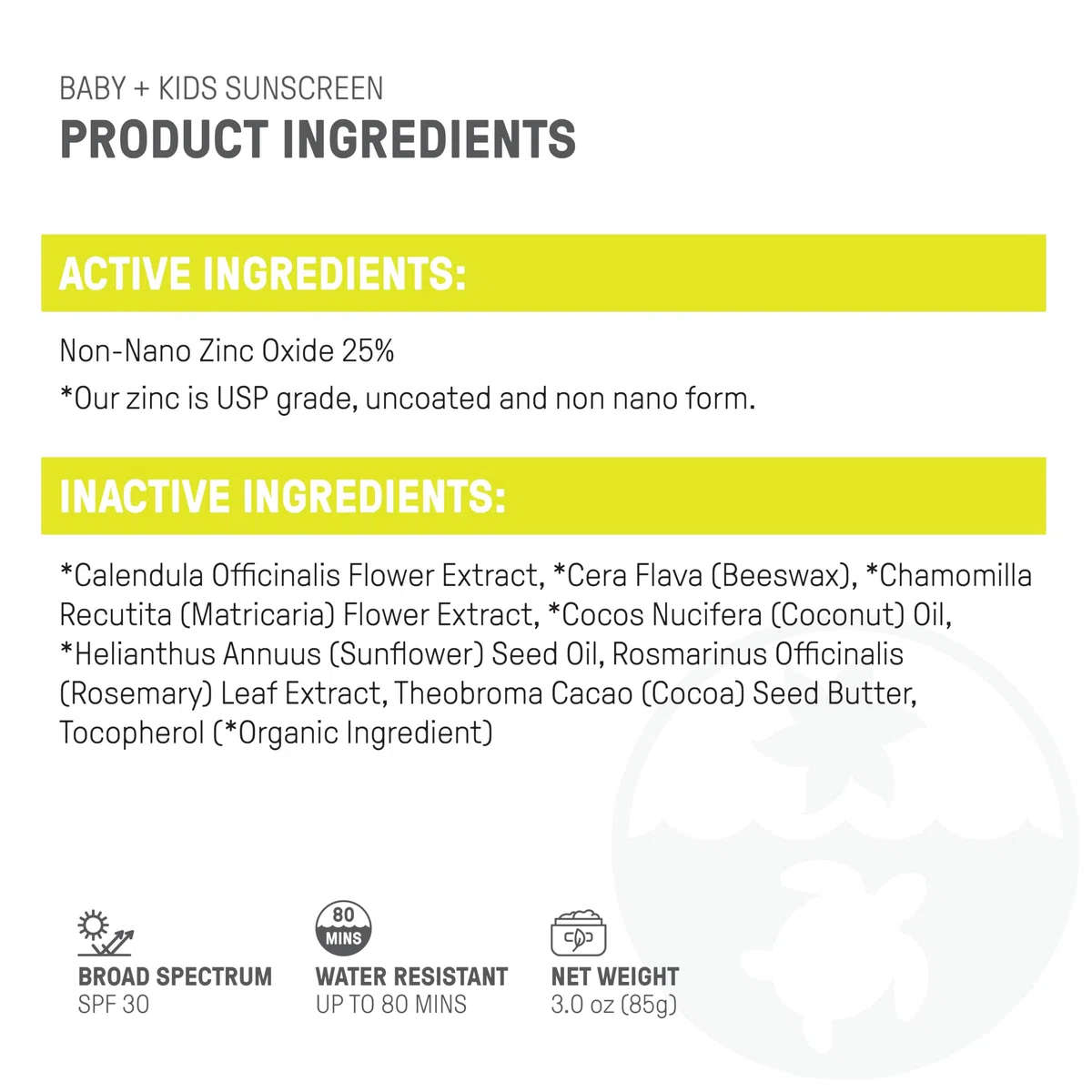 Raw Elements Baby + Kids LSF 30 Bio-Sonnencreme Lotion ohne Nano-Zinkoxid, griffsicher, tierversuchsfrei, sanft und feuchtigkeitsspendend, Zero Waste Dose, 85 ml | Nicht-Nano-Zinkoxid mit riffsicherer Formel, Zero-Waste Tube und Wasserbeständigkeit für de