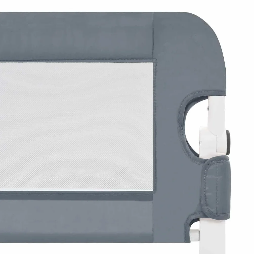 Sicherheitsbettgitter 150x42 cm Grau, Kleinkind-Bettschutzgitter aus waschbarem Polyester und Metallrohr, klappbar mit Taste auf jeder Seite, für Matratzen 10-20 cm, für Kinder