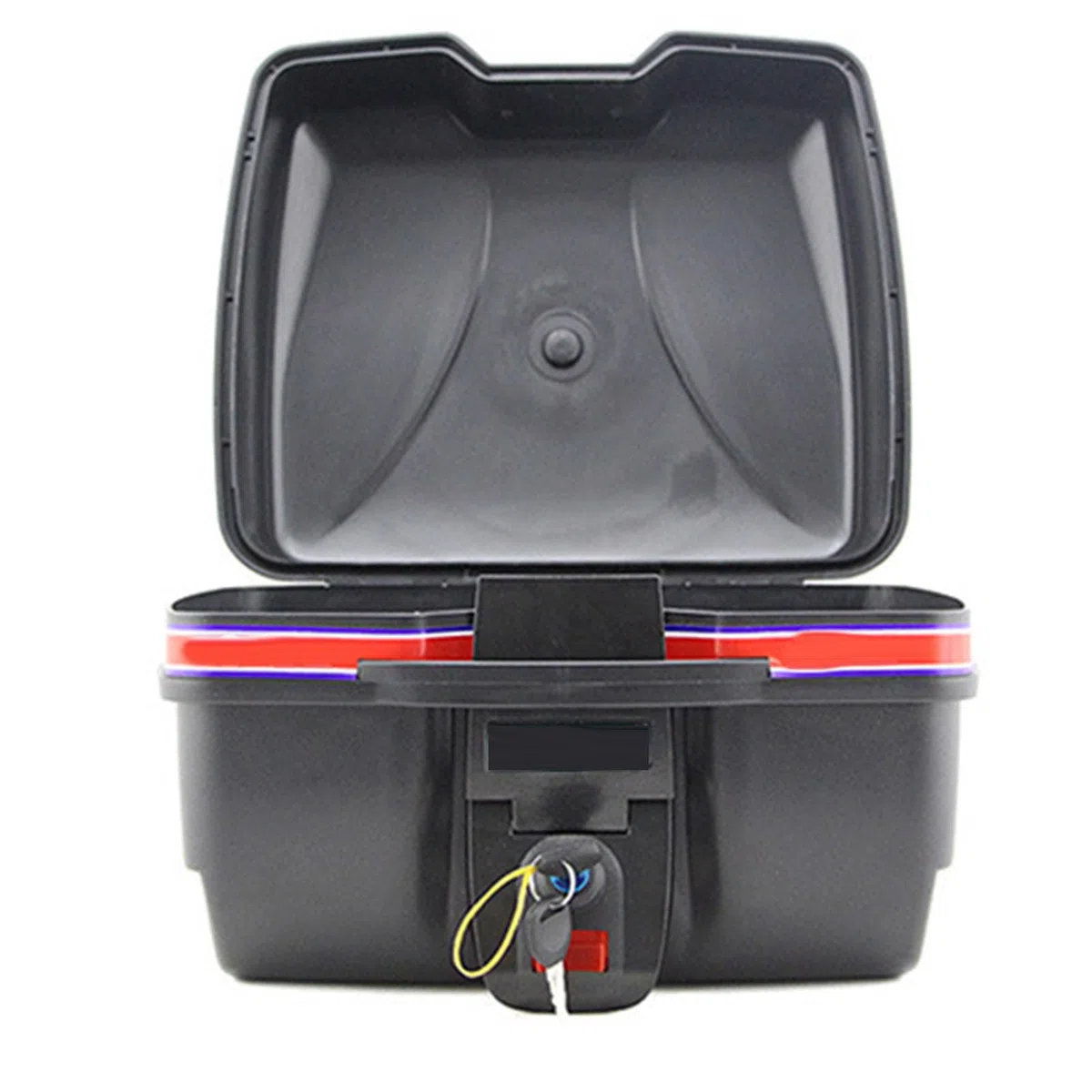 Motorrad Heckkoffer, 35x24,5x27cm Schwarz Wasserdichter Motorrad Heckkoffer Aufbewahrungsträger für Elektrofahrzeug Roller