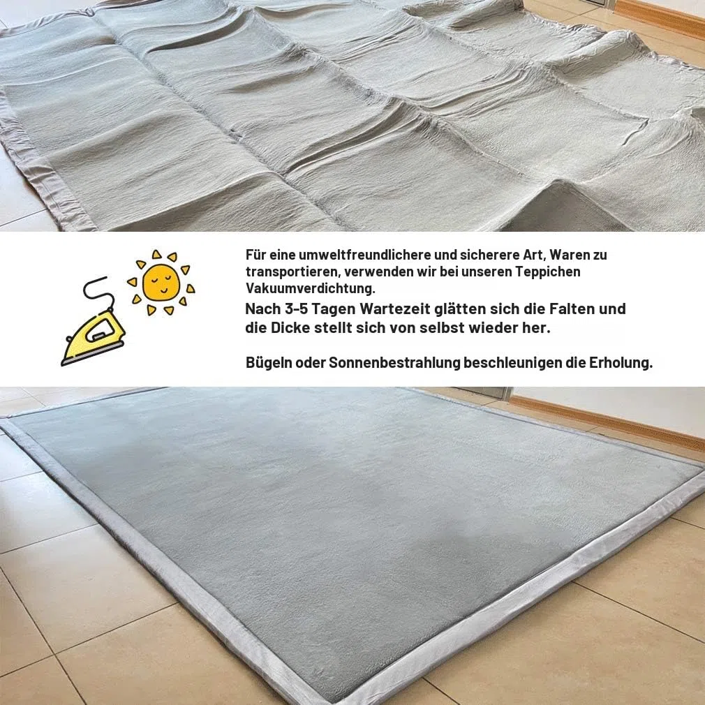 Loartee korallen Samtmatte, Teppich, als Krabbeldecke fürs Kind, Yogamatte und Übungsauflage geeignet