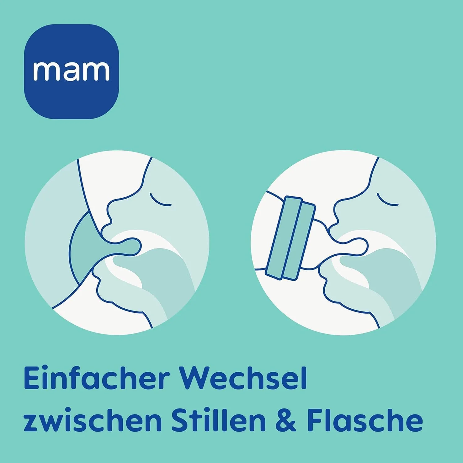 MAM Feel Good Glass Bottle 260 ml Glas Flasche, Doppelpackung, für Junge