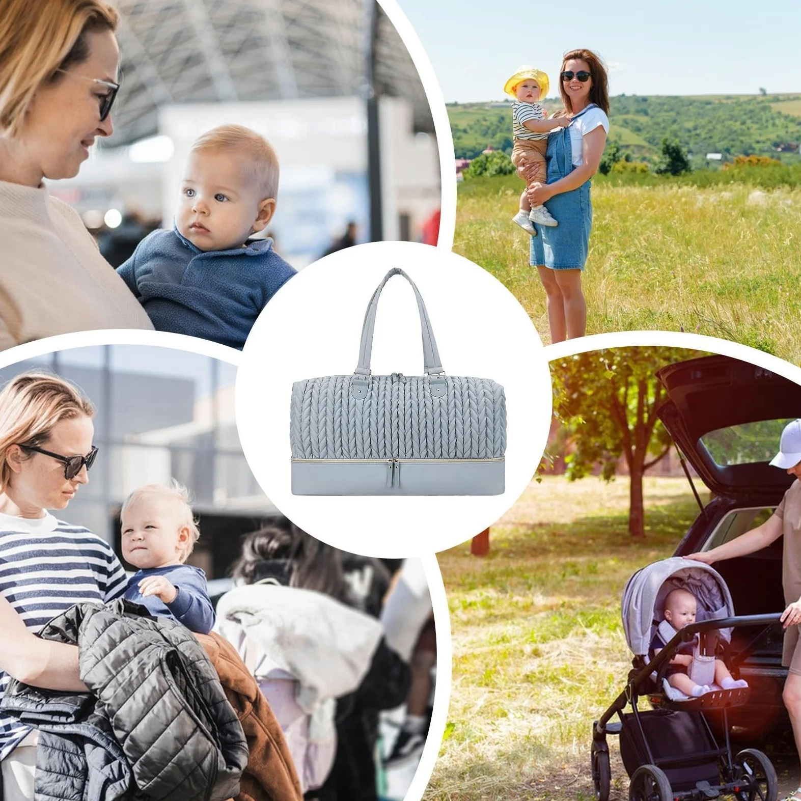 Windeltasche für Damen, Wickeltasche – Reise-Muttertasche | Organizer mit isolierter Tasche, tragbarer Wickeltisch-Organizer für Kindergarten