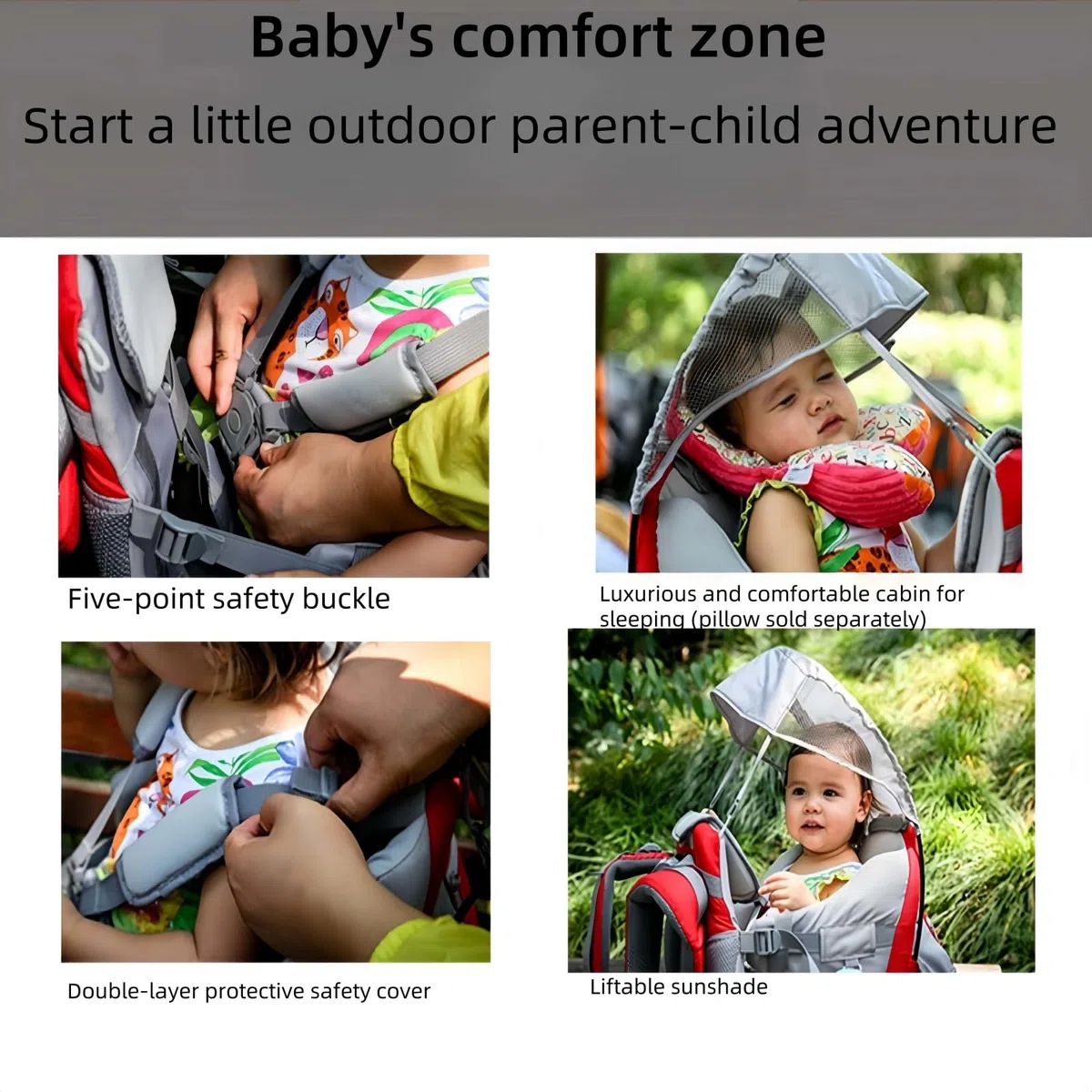 Babytrage-Rucksack – Ergonomische Kindertrage zum Wandern, Reisen und für Outdoor-Abenteuer – 6 Monate bis 6 Jahre (bis 30 kg)