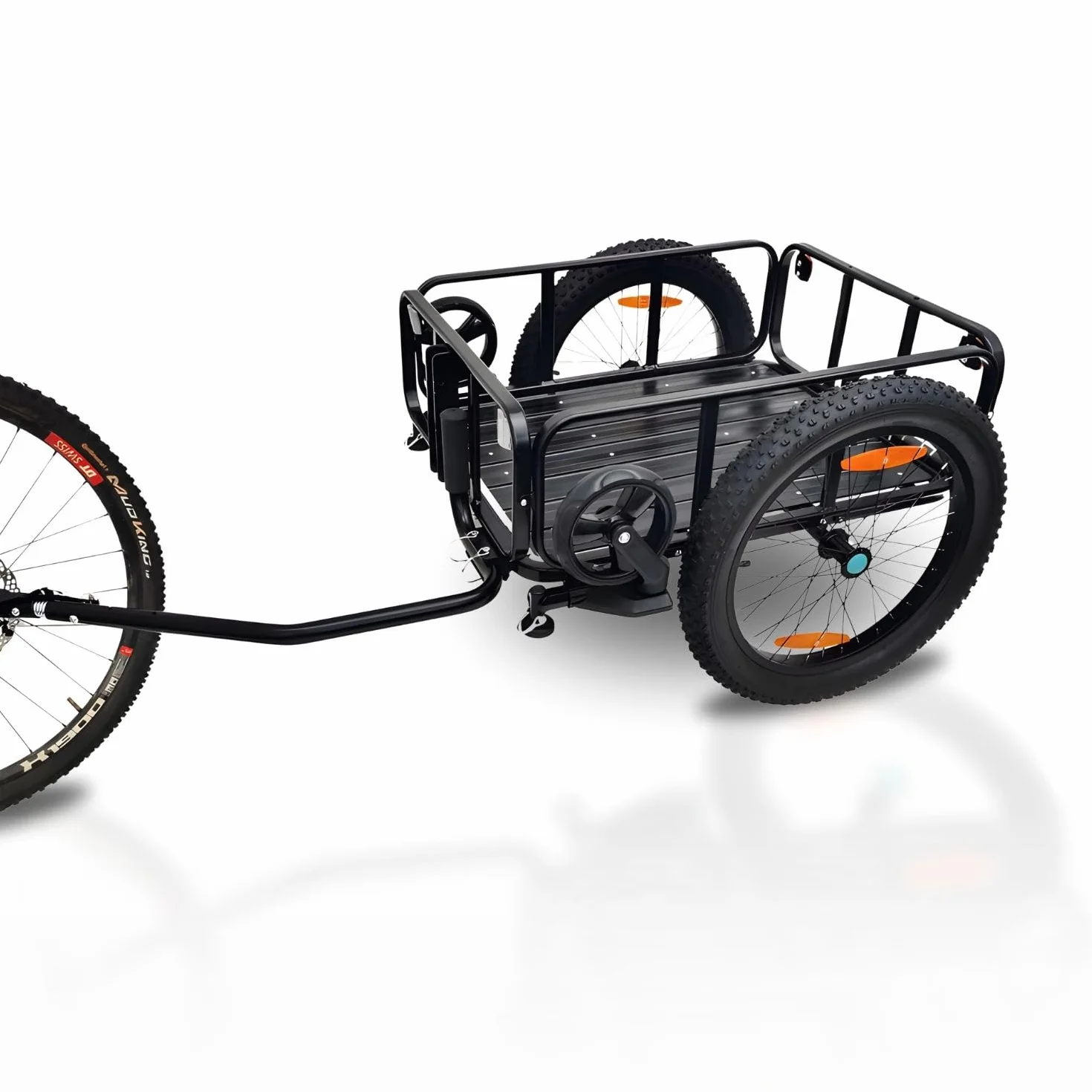 2in1 Fahrradanhänger Lastenanhänger Handwagen - Red Loon Alu Transportanhänger BAC502-100 Liter - extra breite 20" Luftbereifung - max. 60kg - Anhänger für 26-28" Fahrräder - Bollerwagen Handkarren