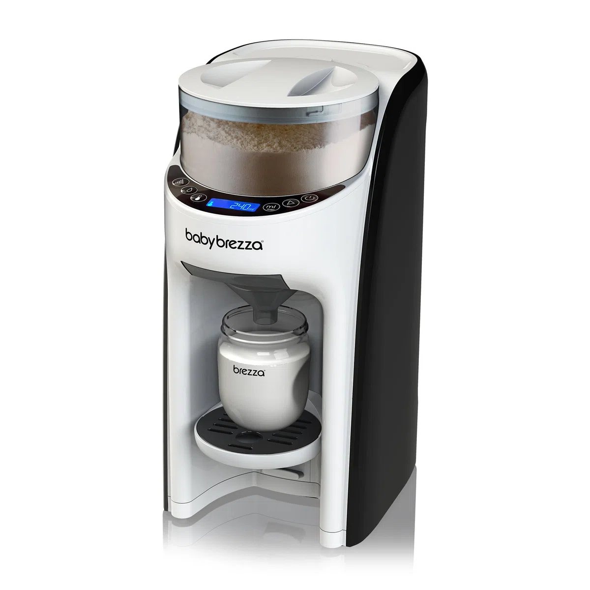 Baby Brezza Formula Pro Advanced Automatischer Flaschenzubereiter | Mischt Milchpulver & Wasser perfekt per Knopfdruck – 3 Temperaturen – Für alle Flaschen & Pulver – BPA-frei – Weiß/Schwarz