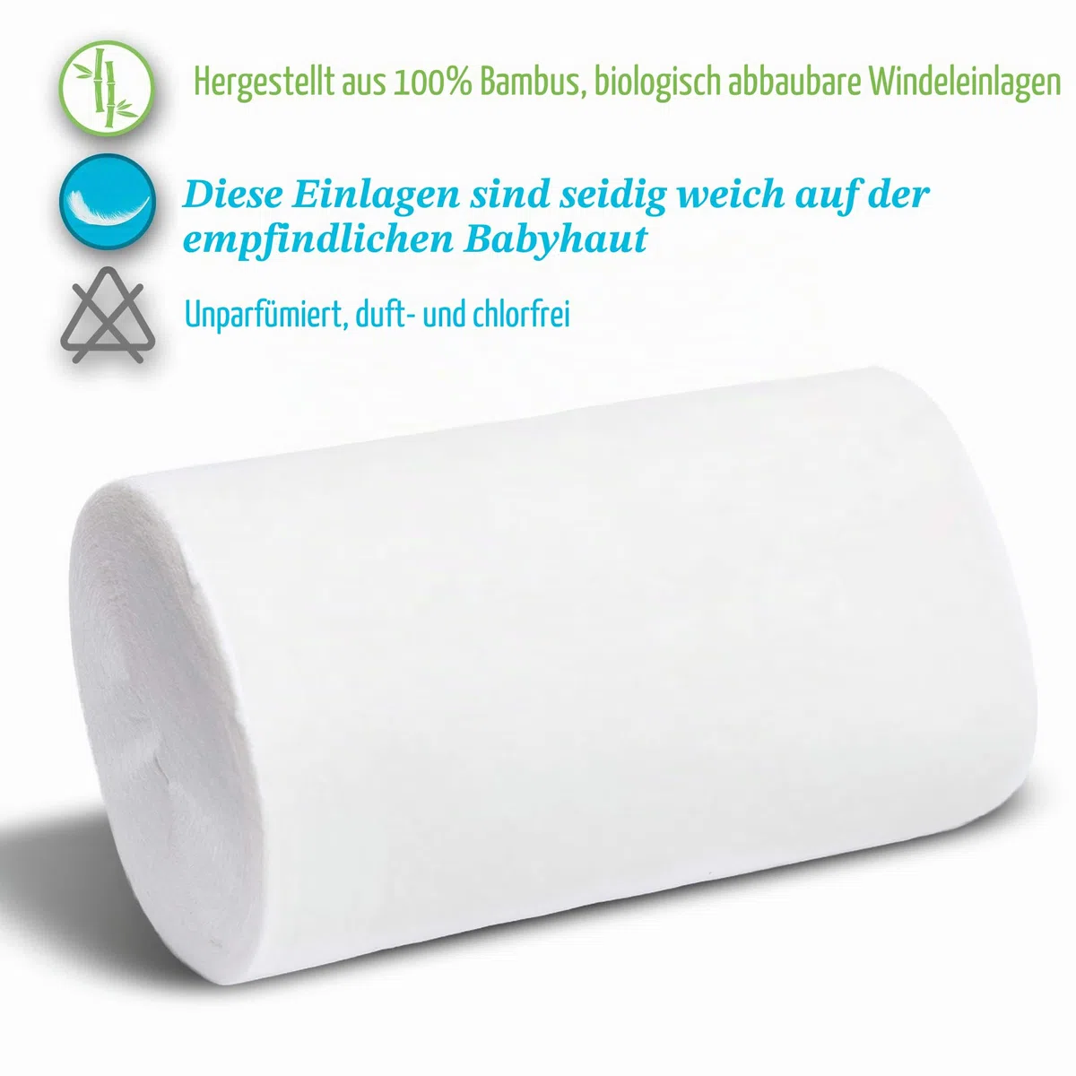 JM Stoffwindeleinlagen – Biologisch abbaubare Windeleinlage für Stoffwindeln für Babys – Verlängert die Lebensdauer, verhindert Flecken, erleichtert die Reinigung 27,9 x 19,1 cm (4er Pack, 100 Blatt)