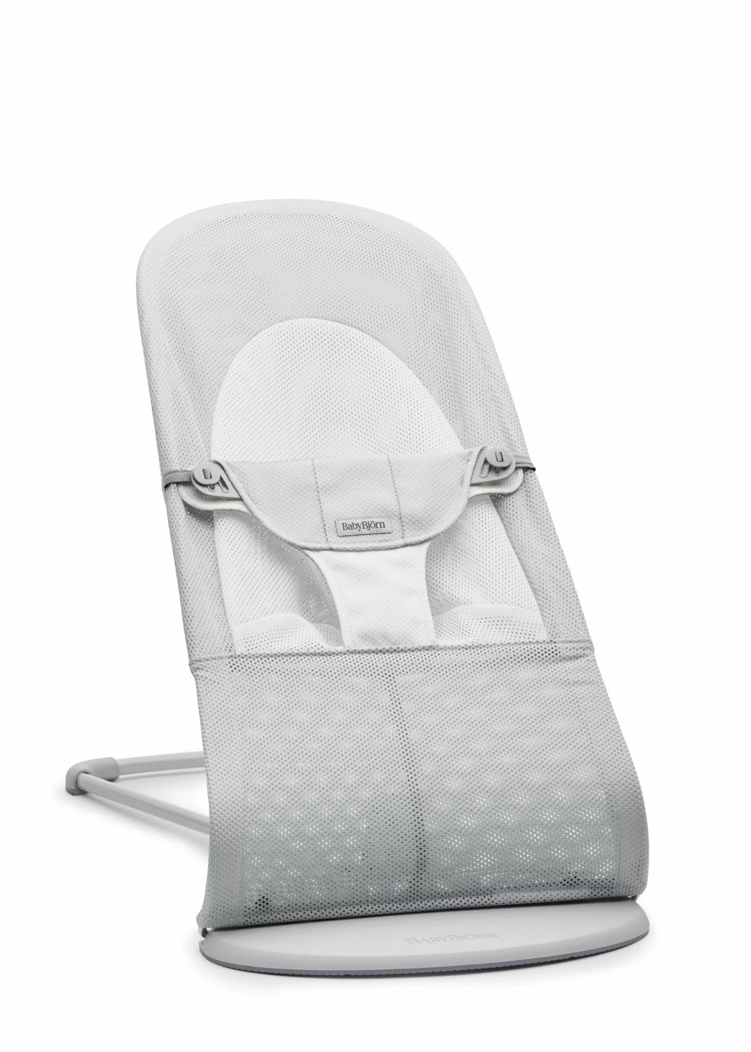 BabyBjörn Babywippe Balance Soft, Netzstoff, Silber/Weiß