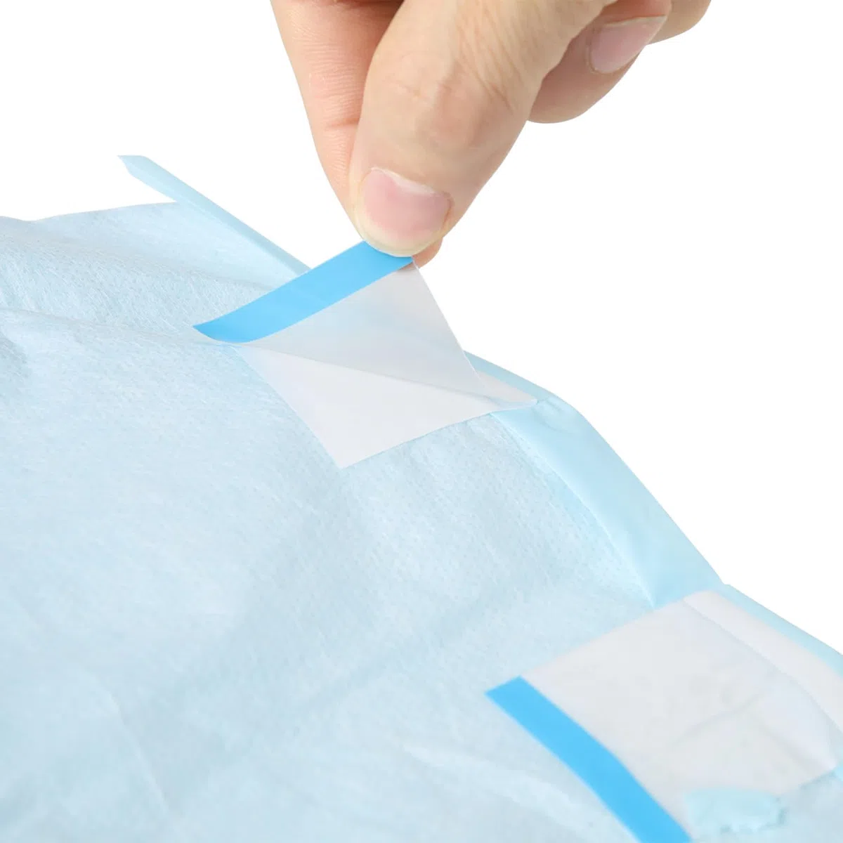 CutiePlusU Windeln für Erwachsene 10 Stück Einweg-Inkontinenz-Slips mit Schlaufen für Damen und Herren, Maximale Saugfähigkeit über Nacht – Blau (Mittel 28"-38")