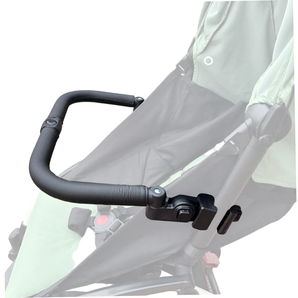 Kinderwagen-Stoßstange, PU-Leder, verstellbarer Winkel, wasserdichter Kinderwagengriff für Kleinkinder, abnehmbares Querstangen-Zubehör für Halt und Sicherheit, Dekoration
