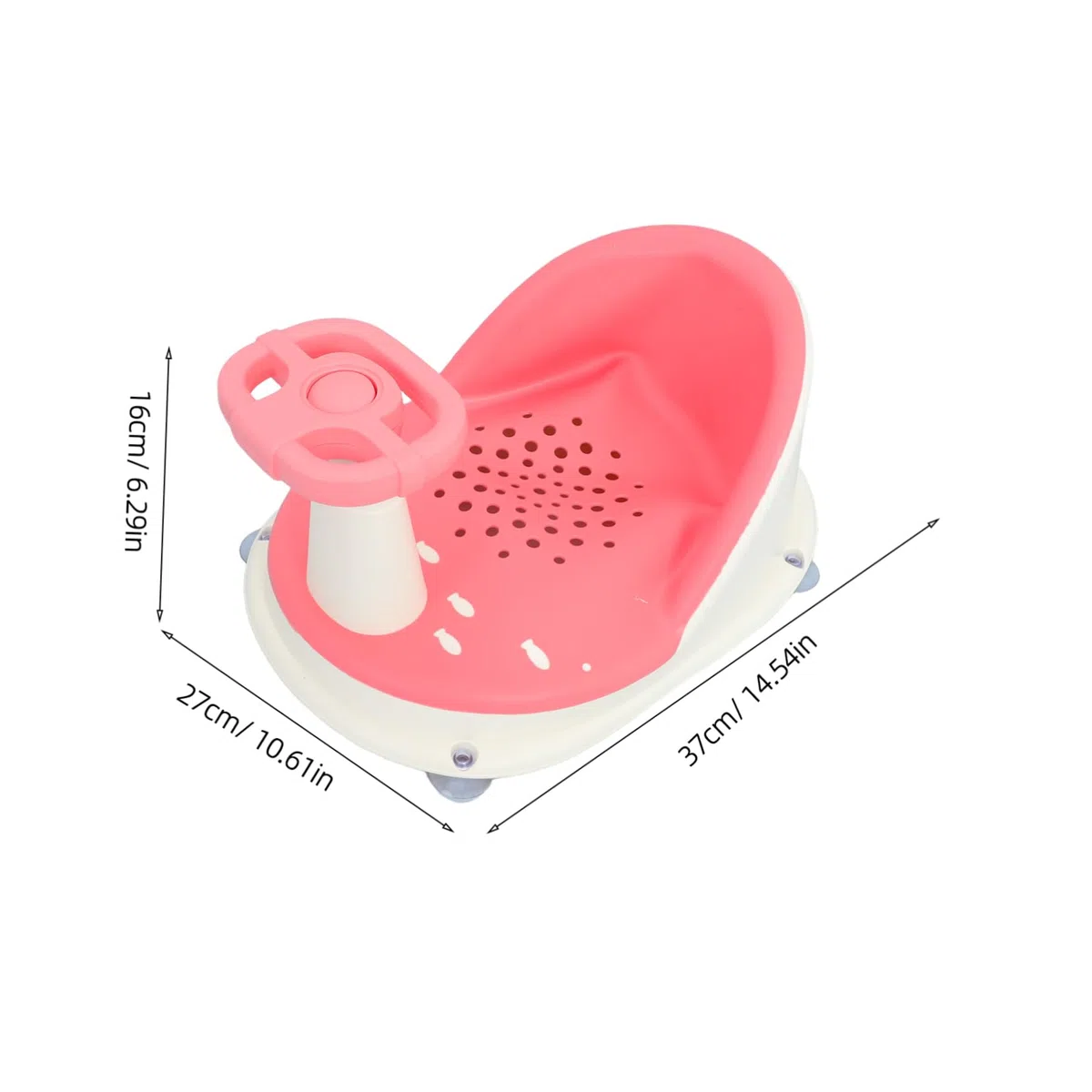 BESTonZON Sitz für Babybadewanne Rutschfest mit Höhenverstellbarkeit und Schnellem Ablaufsystem Komfortabler Sitzwinkel für Babysicherheit und Hygiene