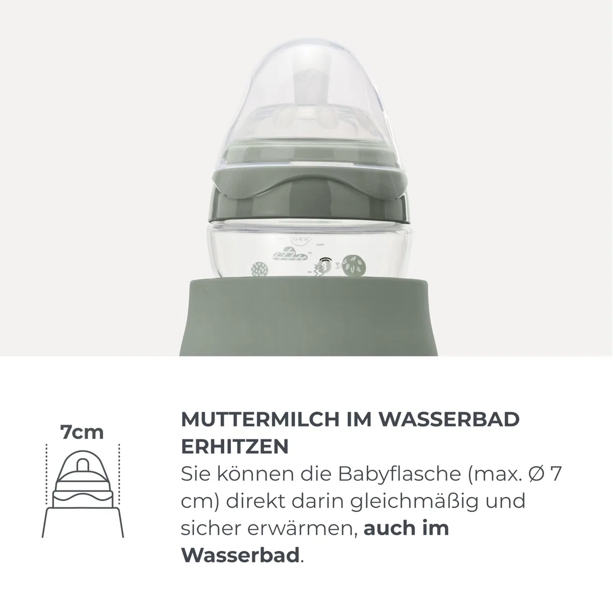Nuvita 1190 Tragbarer Milchwärmer 500 ml – Kabelloser Flaschenwärmer mit wiederaufladbarem Akku, 3 wählbare Temperaturen 37 °C/55 °C/100 °C, hält bis zu 12 Stunden warm, ideal für Milch und Kräutertee