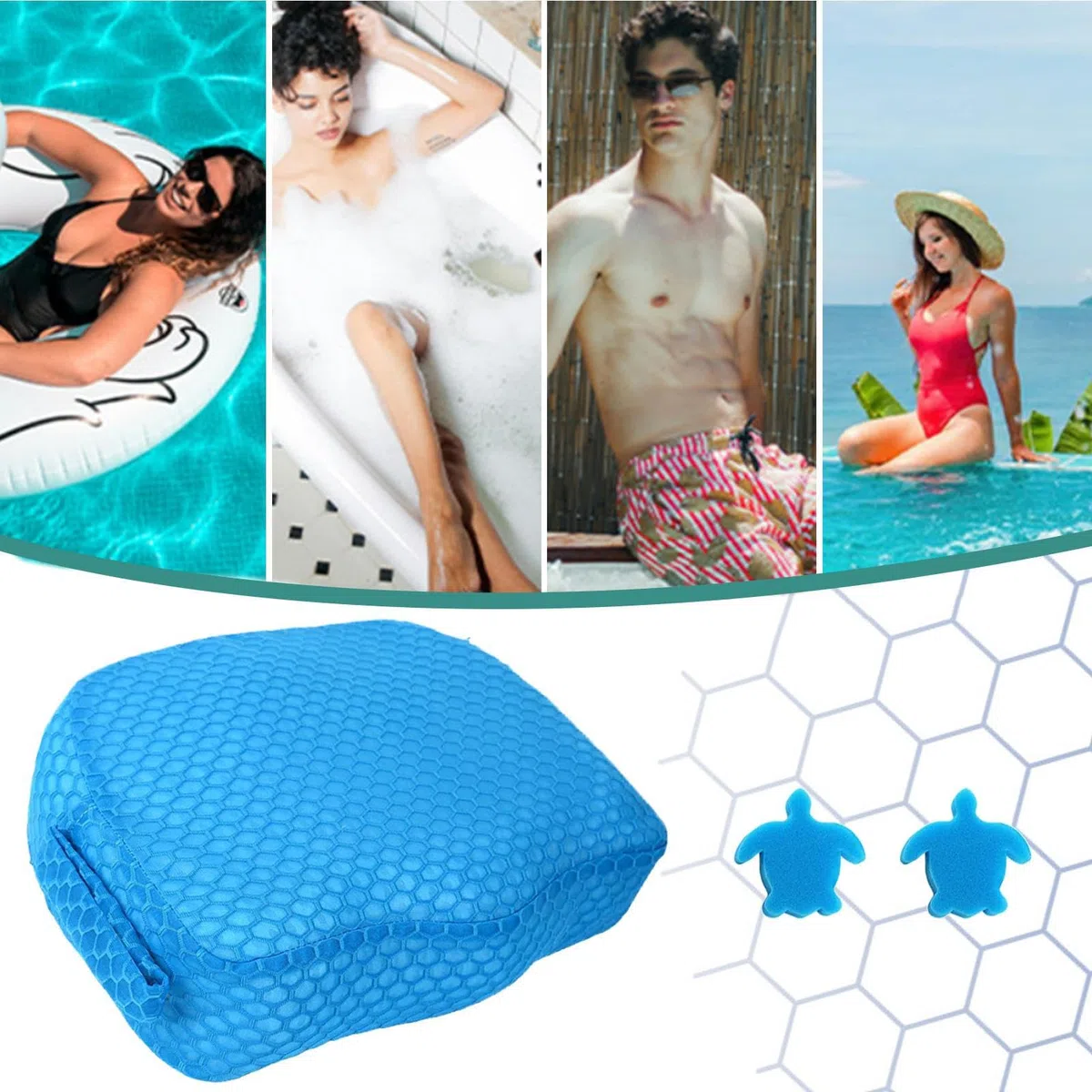 Spa-Sitzerhöhung für Rutschfeste 3D-Air-Mesh-Auflage | Spa-Booster-Sitzkissen Für Hallenbad, Außenpool, Campingausflüge, Entspannung Im Garten, Wohnmobil-Reisen Und Senioren