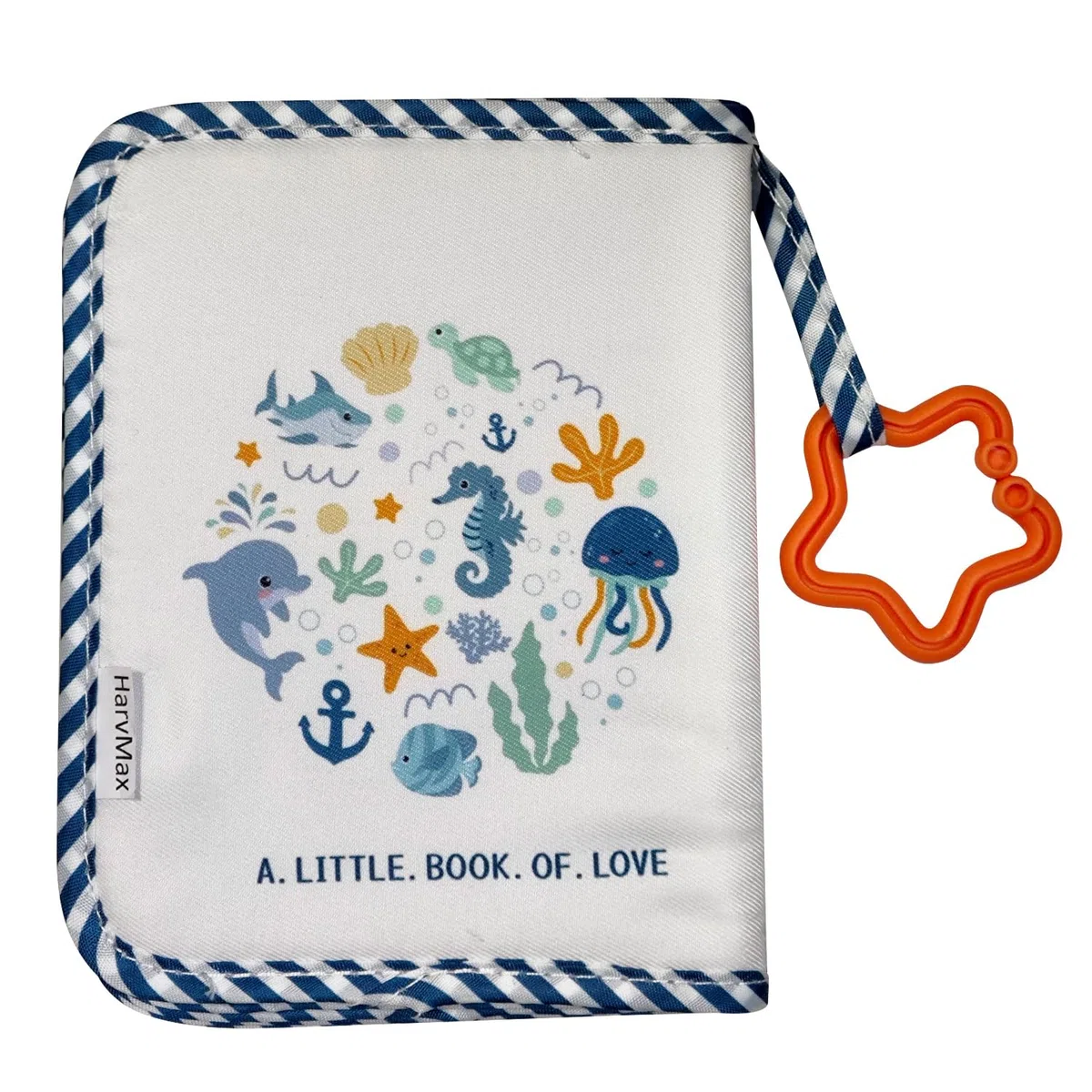 Baby's First Family Album – weiches Stoff-Fotobuch Geschenk-Set mit babysicherem Spiegel, 14 x 17 cm, für 17 Fotos, Stoff-Erinnerungsbuch für Neugeborene, Kleinkinder, Babypartys
