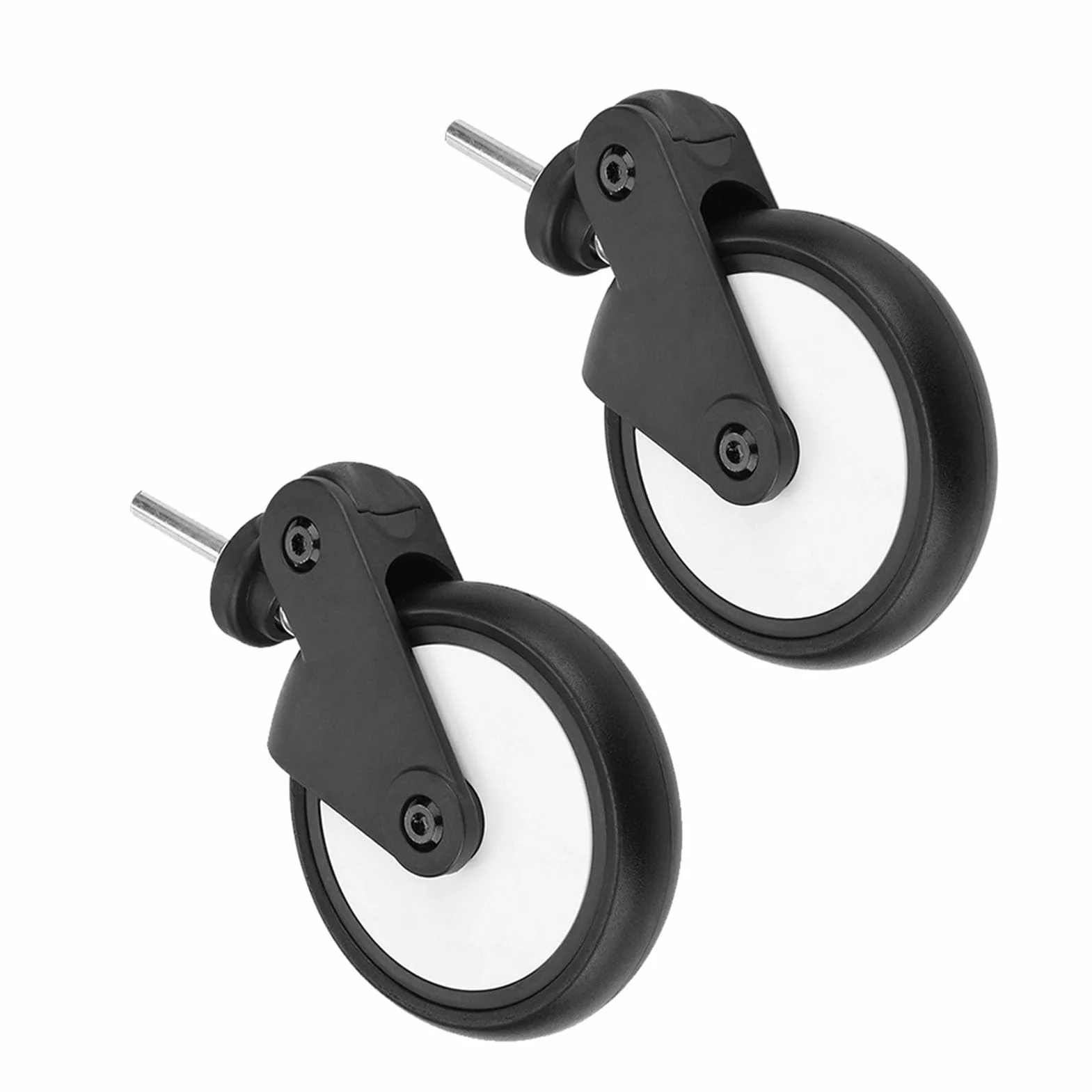 Kinderwagenrad, verschleißfestes Kinderwagenzubehör Zubehör 360-Grad-Drehung Praktisch für Kiddopotamus für Yoya für Yoyo für Chbaby(A pair of front wheels)