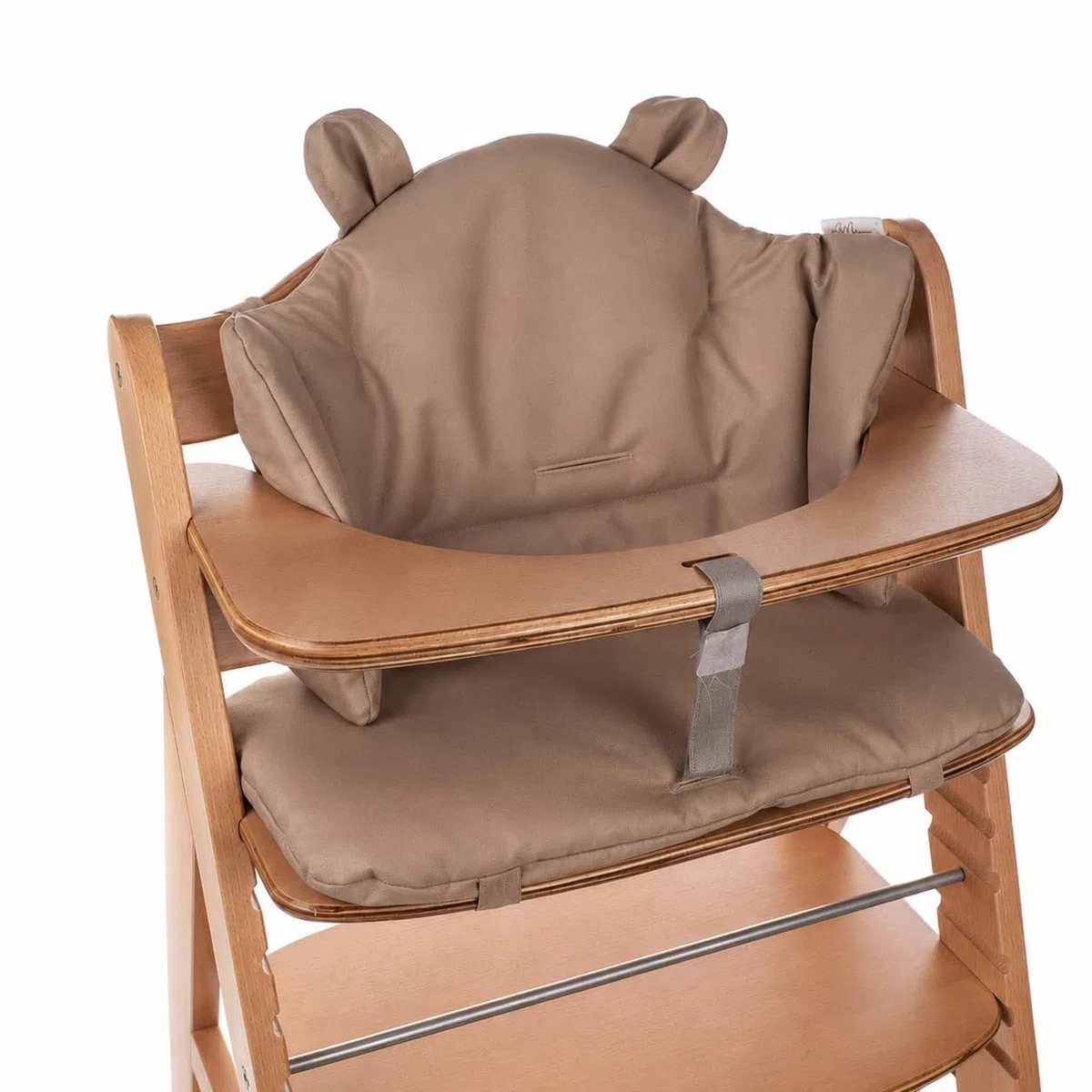 Hauck Zweiteiliges Sitzkissen für Hochstuhl – Wasserdichtes Oxford-Gewebe – Antiallergisch – Cappuccino Teddy