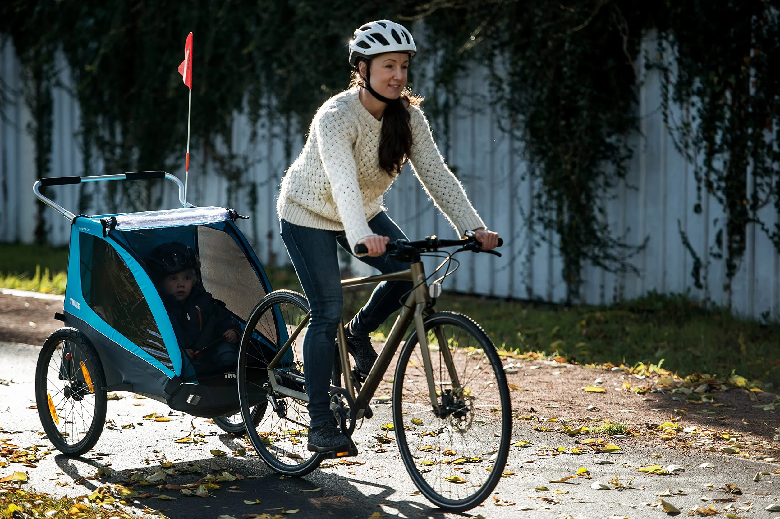Thule Coaster XT Fahrradanhänger, Fahrradanhänger für 2 Kinder