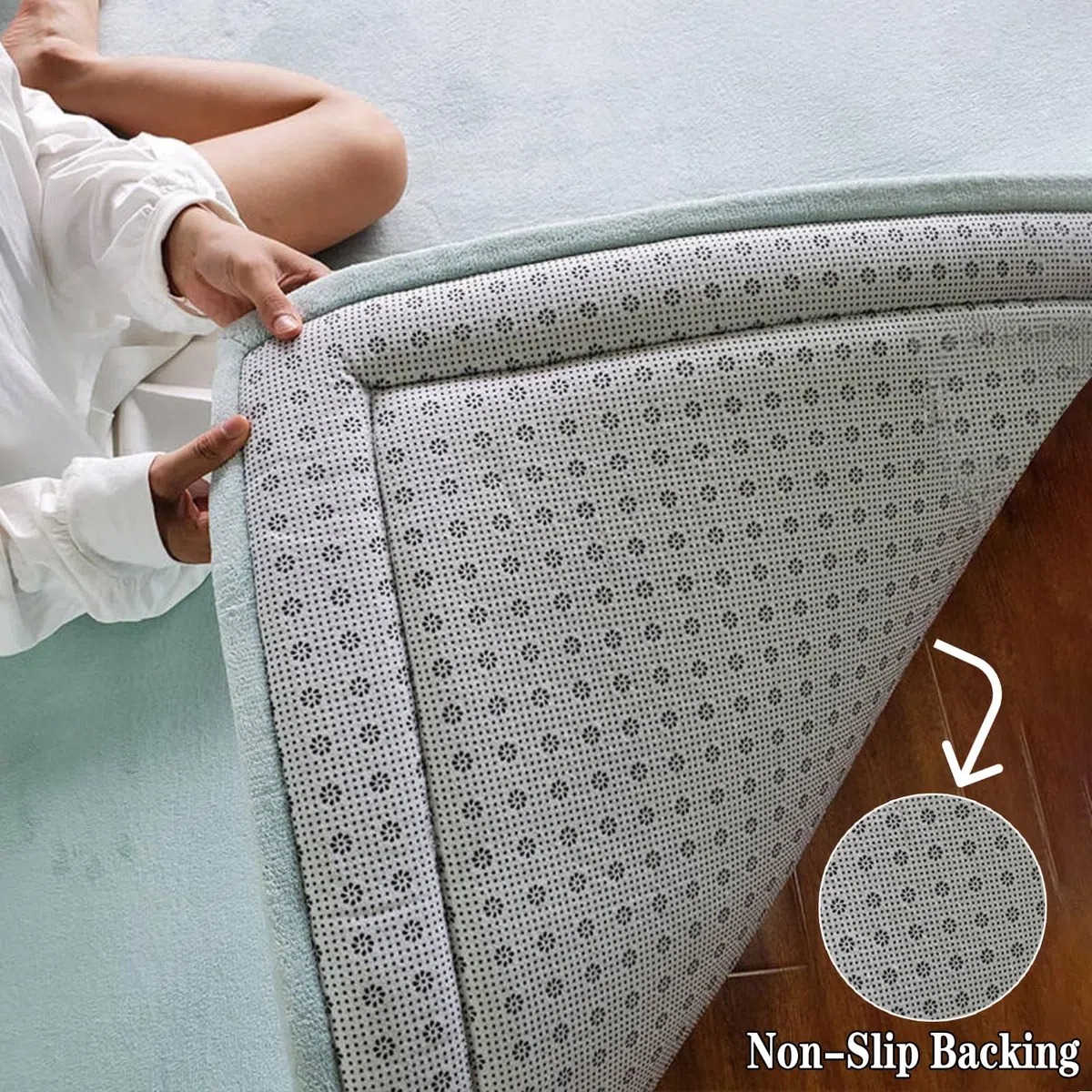 Teppich Für Kinderzimmer, Baby-Krabbelmatte 130 x 130 cm Krabbelmatte Kinderteppich 2cm Dicke Korallensamtteppich als Krabbeldecke fürs Kind, Yogamatte Tatami-Matte spielteppich und Übungsauflage
