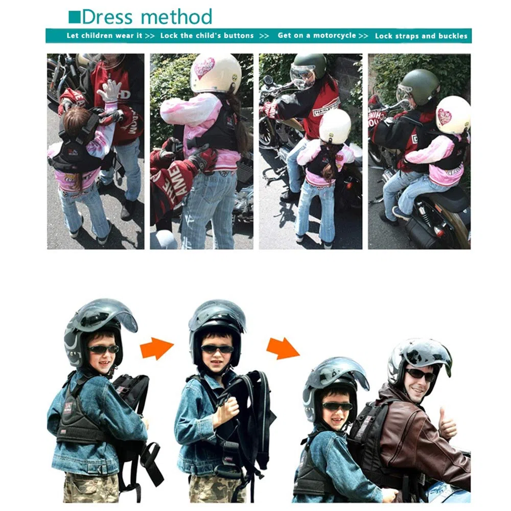 Kinder Motorrad Sicherheitsgurt mit Griffen Reflektierendes Material