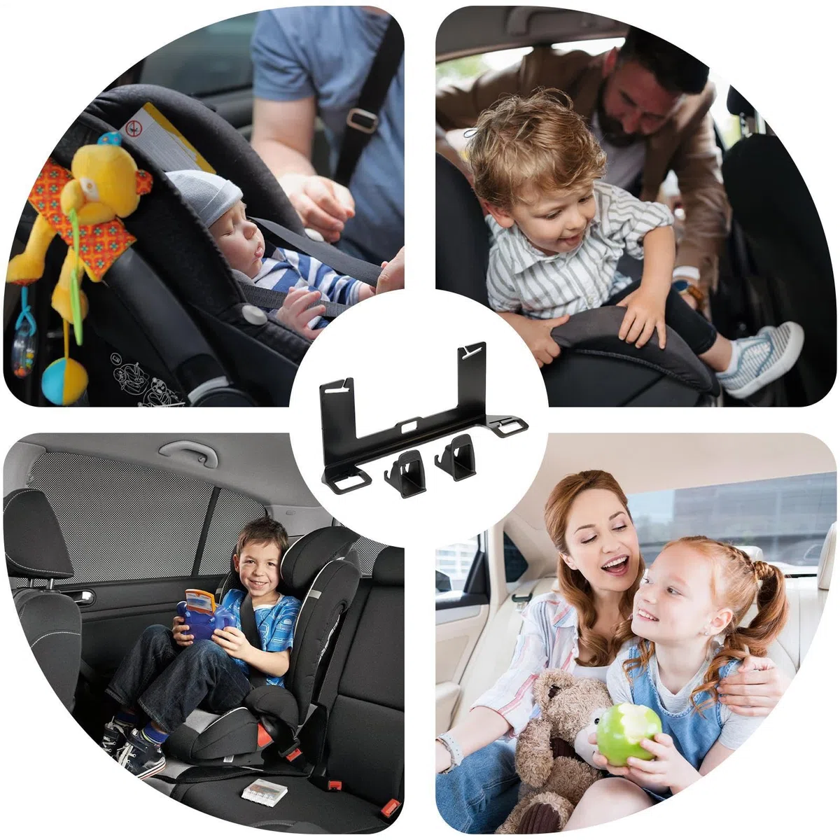 Kindersitzhalterung, sichere Fahrzeugsitzbasis, vielseitige Gurtbefestigung, 33 cm Auto-Rückhaltesystem, ideal für Limousine, LKW, Booster und Sicherheitsinstallation