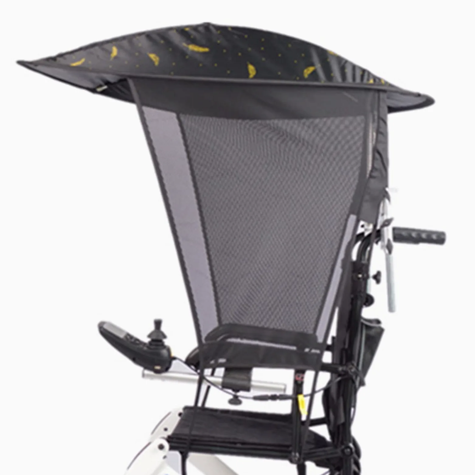 Elektrischer Rollstuhl-Regenschirm-Baldachin – Universal-Sonnenschutz, Regenschutz, UV-beständiger Schutz, Klemmständer für die meisten Rollstühle