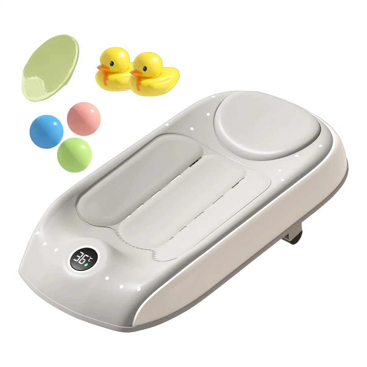 Kids-Badewannenstütze | Duschschutz-Halterung mit Temperatursensor - Drei Höhenstufen verstellbare Badewanne - für Zuhause Reise Hotel Dusche