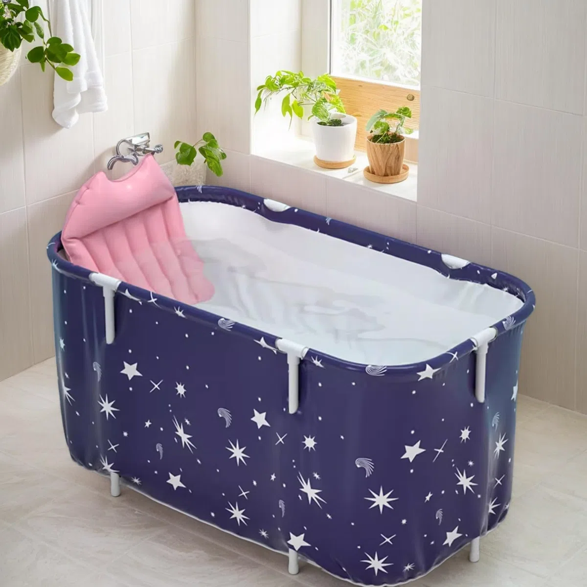 Klappbare Badewanne - Tragbare Wanne Für Erwachsene - Rechteckige Badeeimer für Erwachsene Kinder Alltag Reise Camping Outdoor Badezimmer