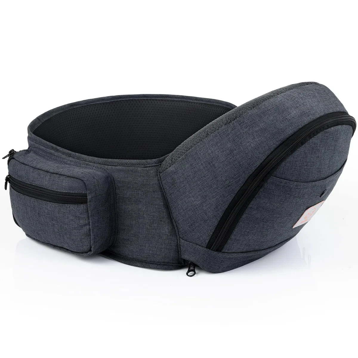 GAGAKU Baby Hüftsitz Babytrage ErgonomischeBaby Hüfttrage Leicht Tragehilfe Baby mit Stauraum für Kinder 0-36 Monate Neugeborenes - Dunkelgrau