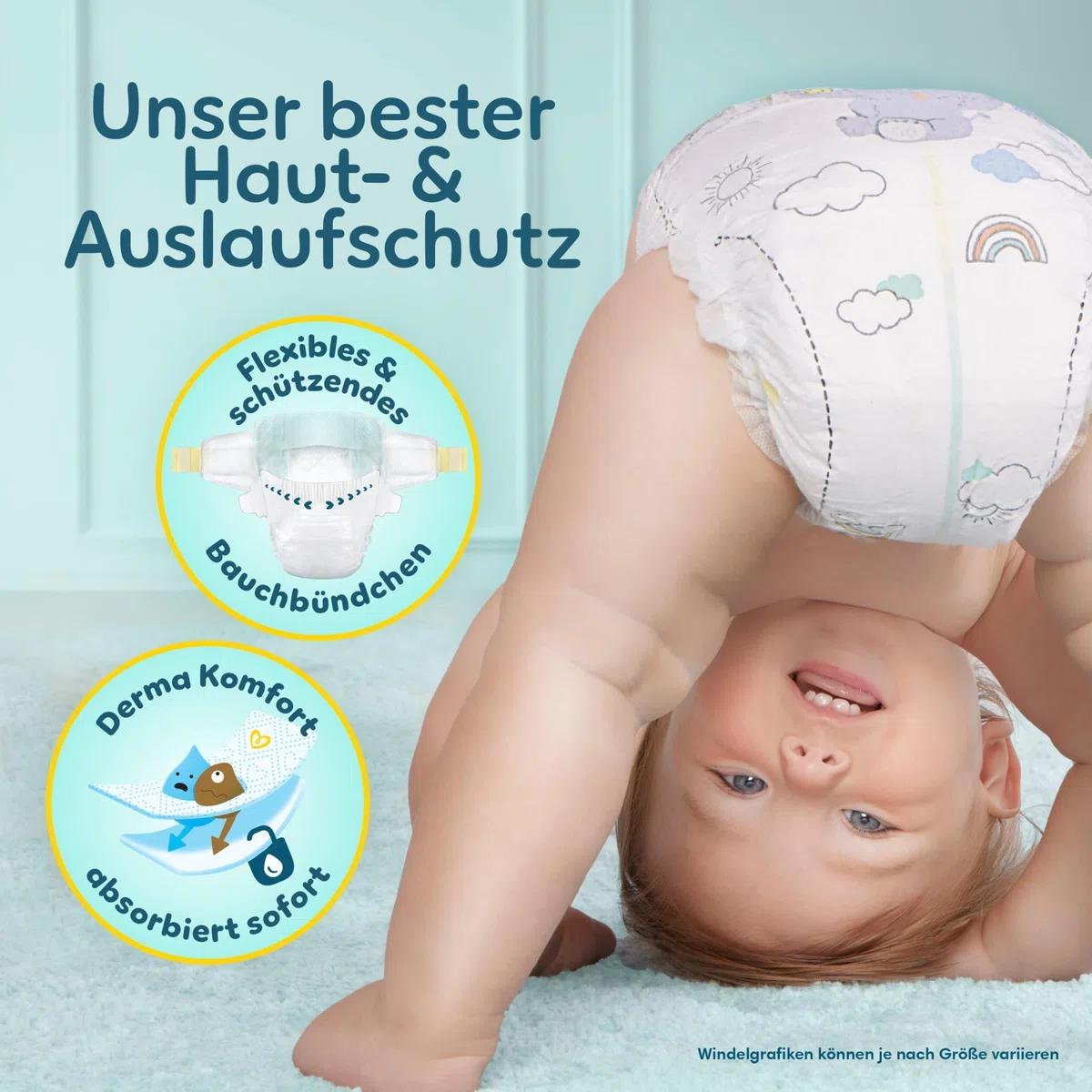 Pampers Premium Protection Größe 4+, 162 Windeln, 10kg-15kg, unser Nr. 1 Haut- und Auslaufschutz