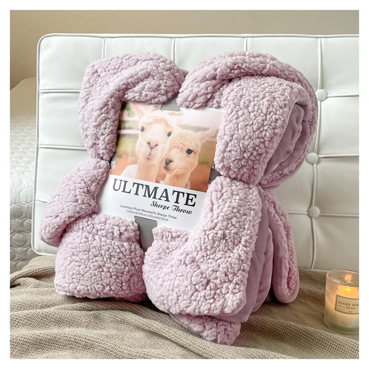 Ergocar Sherpa Decke, Milchvlies Sofadecke Doppelgesicht, Kuscheldecke Flauschig & Super Weich, Hochwertige Decke Dekorative für Alle Jahreszeiten, für Kinder und Erwachsene