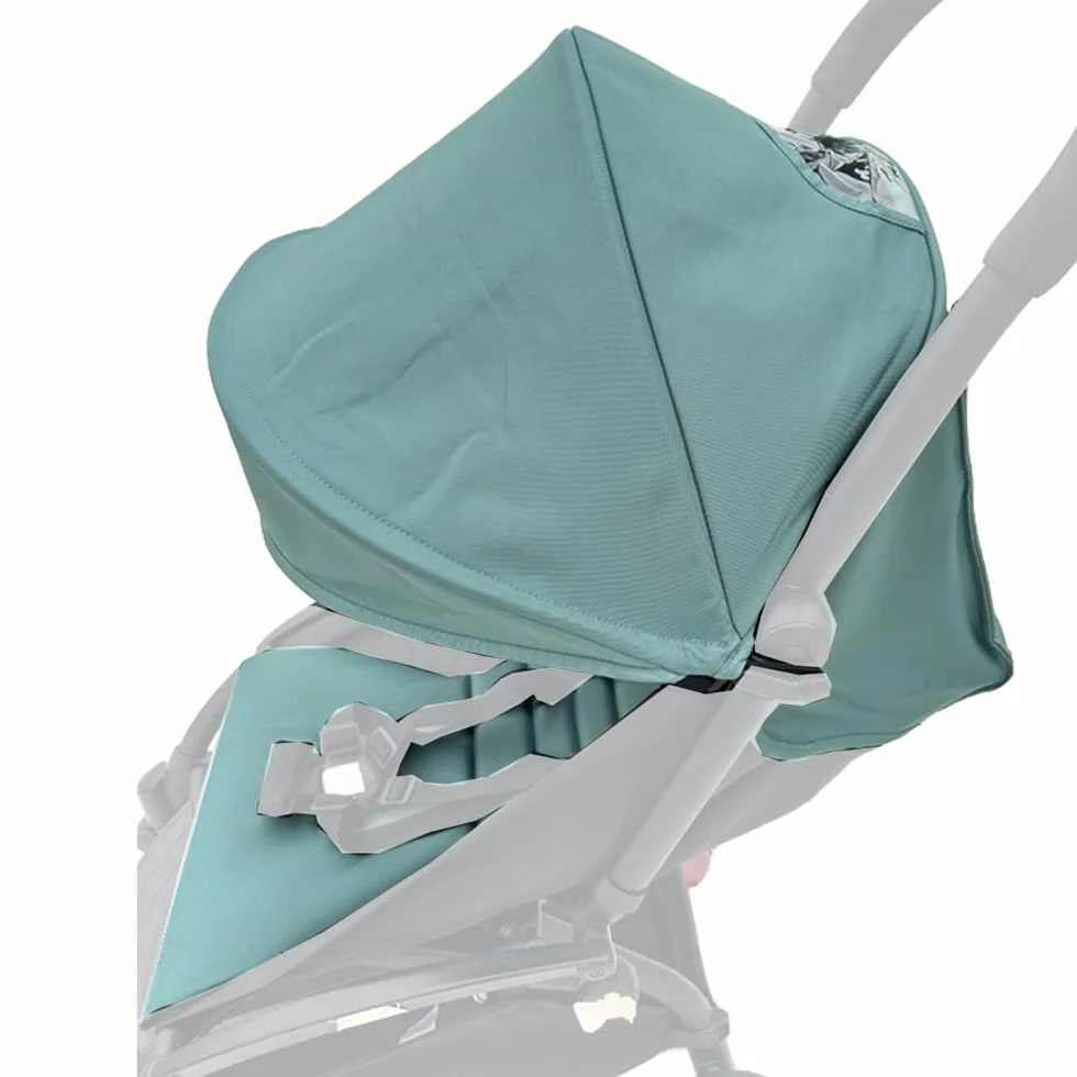 Kinderwagen-Zubehör-Ersatzset, Markisen und die Kissen kompatibel mit YOYO 2 und YOYO+ Kinderwagen, doppellagiger wasserdichter Stoff (Aqua Blue)