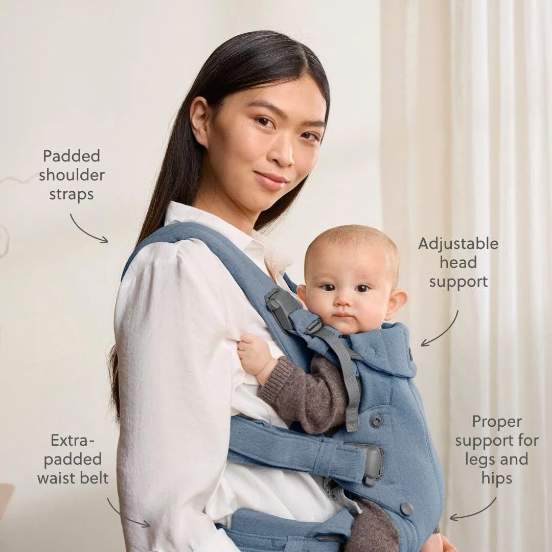 BabyBjörn Babytrage Harmony, Gewebt Melange, Blau