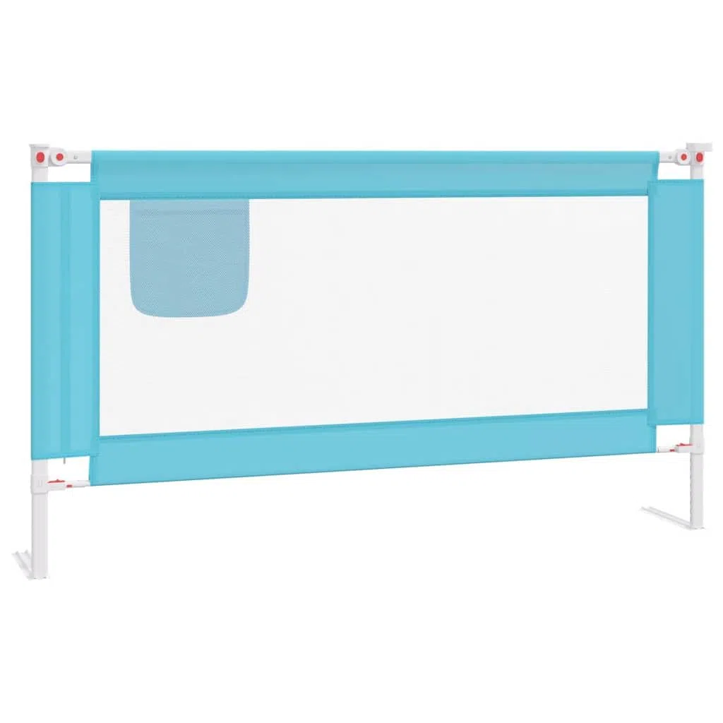 Generisch Kleinkind-Bettschutzgitter Blau 150x25 cm Stoff,Baby & Kleinkind,Babysicherheit,Baby-Bettschutzgitter,10211