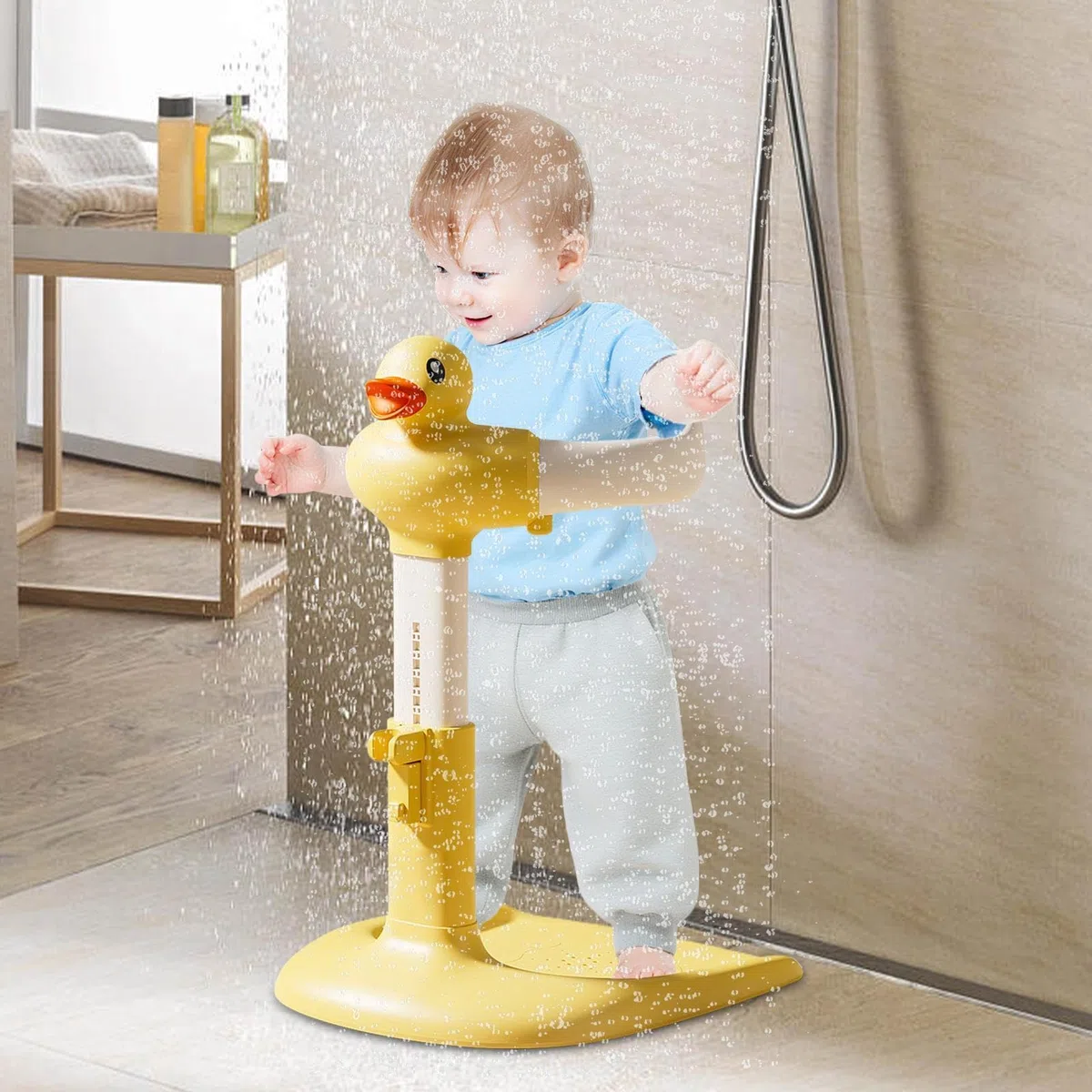 Baby-Badewannenständer | Unterstützung für die Dusche für Kinder | verstellbare Duschhalterung | Unterstützung für das Kinderbad | Fußhilfe ohne