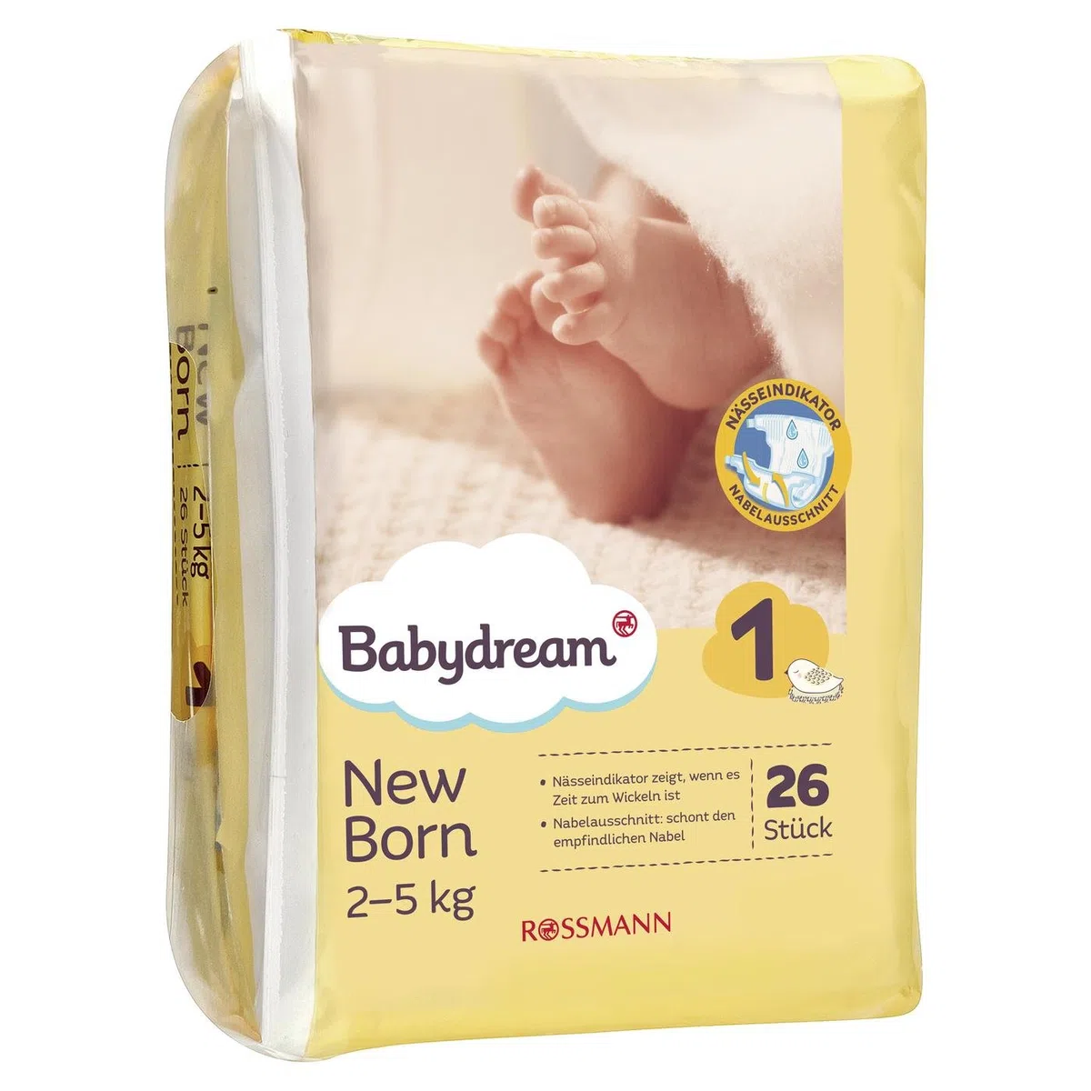 Babydream Windeln New Born Größe 1, 2-5 kg, 26 Stück