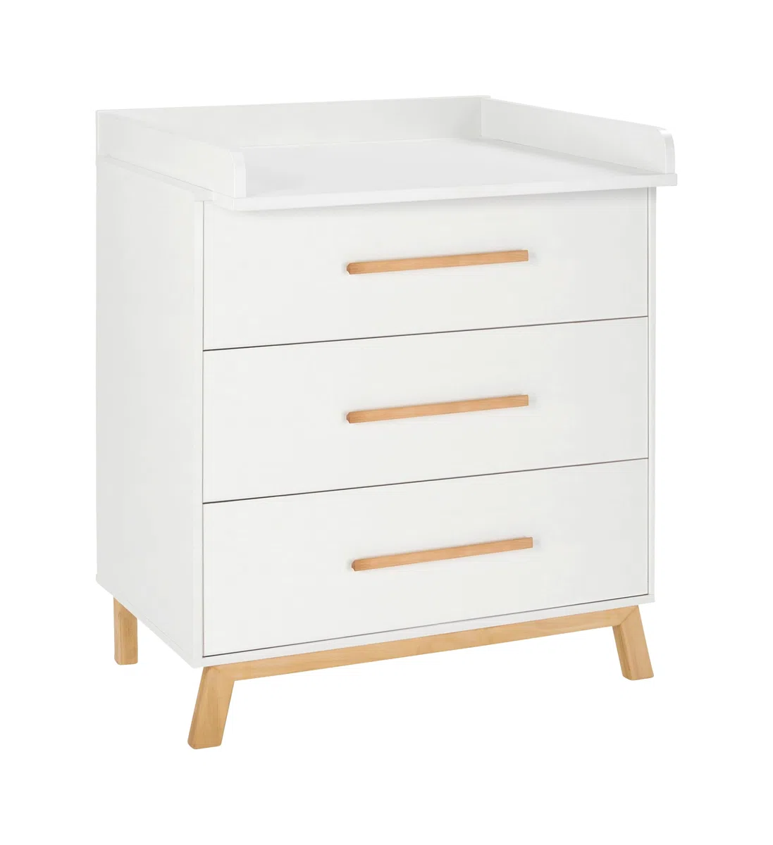 Schardt - Wickelkommode Venice - Kommode mit abnehmbaren Wickelaufsatz - massives Buchenholz - 3 Schubläden mit Selbsteinzug - angenehme Wickelhöhe von 94cm
