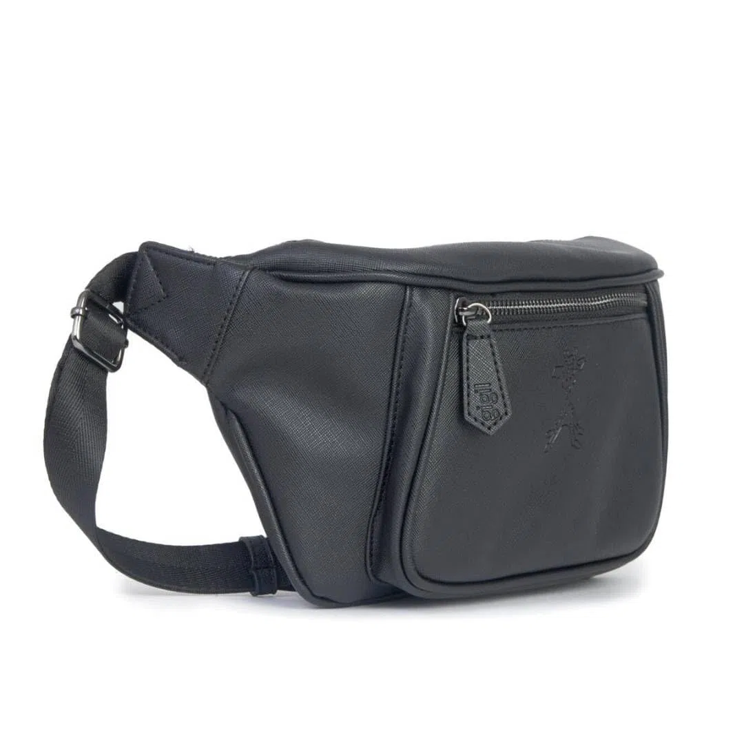 Gigil Inka Buggy-Organizer und Crossbody-Tasche aus veganem Leder – wasserabweisend mit 4 Fächern und Schnellzugriffstaschen – Feuchttasche – Kinderwagen-Organizer (Mitternachtsschwarz)
