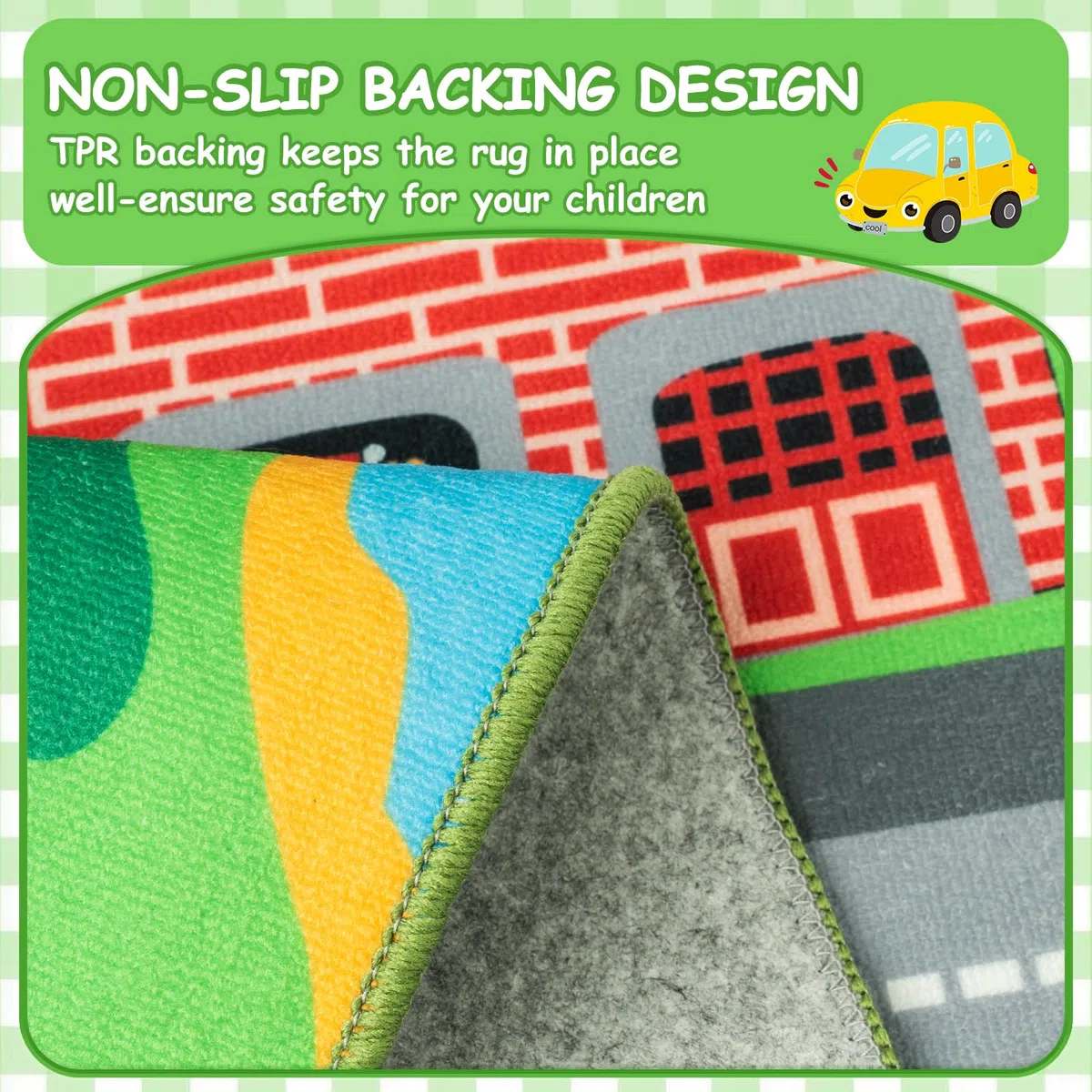 Capslpad Kinder Spielmatte ø120cm rutschfeste Kinderteppich Spielmatte für Spielzeugautos Waschbar Stadt Straßen Kinder Spielteppich Interaktives Auto Teppich für Kinde Spielzimmer Schlafzimmer Dekor
