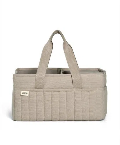 Mamas & Papas Windeltasche - Cashmere Waffle | Strukturiertes Waffelstoff-Design, mehrere Fächer, robuster Tragegriff, tragbarer Kinderzimmer-Organizer