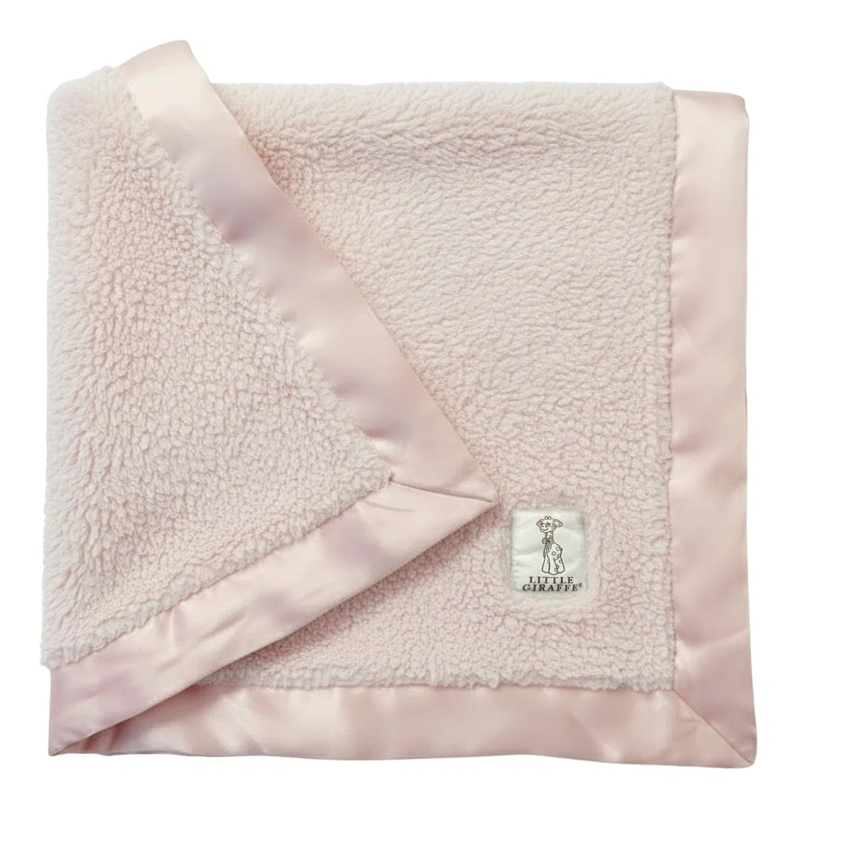 Little Giraffe Einband aus Chenille Pink 73 x 89 cm