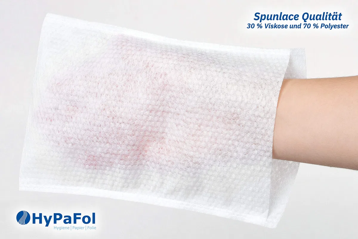 Hypafol Einmal-Waschhandschuhe 2.000 Stk. (40x50) I Einmalwaschlappen für Babys & Erwachsene I hautverträgliche & weiche Einwegwaschlappen aus reißfestem Vliesstoff zur Körper- & Intimpflege I 15x23cm