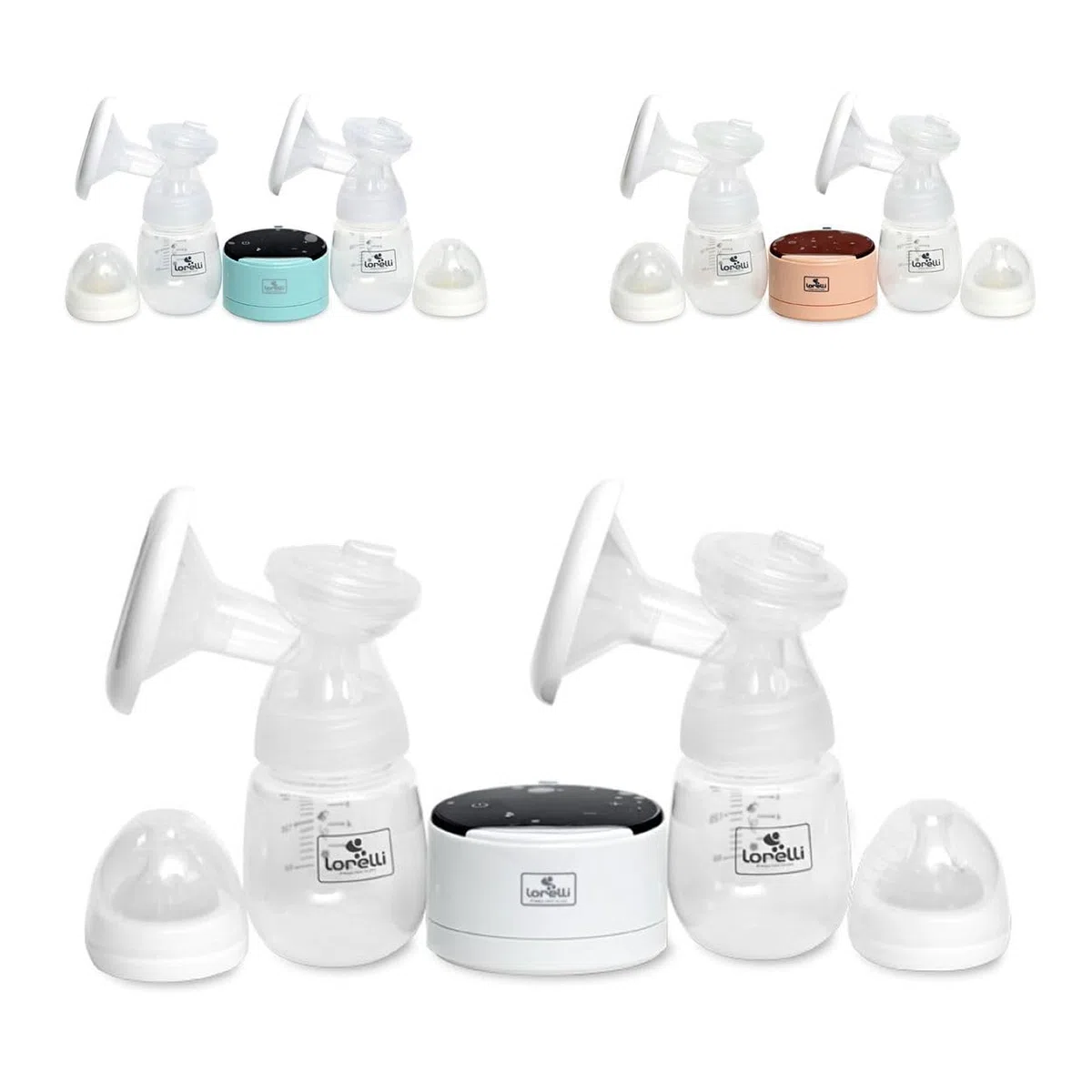 Lorelli Daily Comfort doppelte elektrische Milchpumpe, Ergonomisches Design, mit 3 Positionen, Weiß