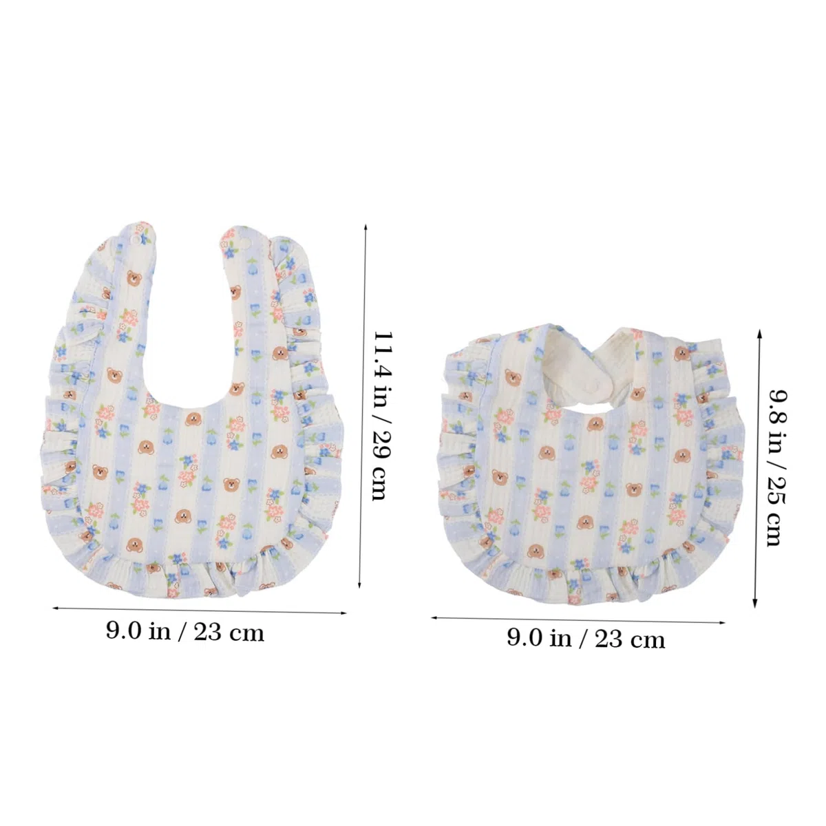 Beaupretty 12 Stück Sabberlätzchen Absorbierende Muslin für Neugeborene Kleinkinder Praktische Designs mit Druckknopfverschluss Waschbar Langlebig