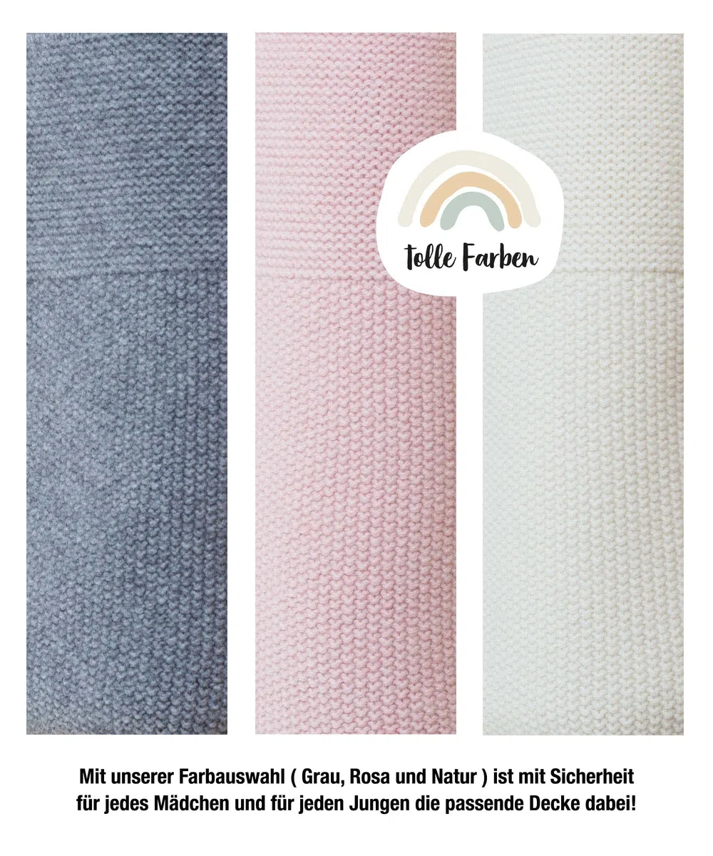 Ehrenkind® Babydecke | Kuscheldecke aus ECO Lammwolle Natur| Baby Erstausstattung Neugeborene | Krabbeldecke für Baby