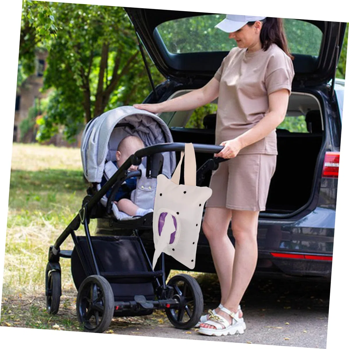 Toyvian 5stücke Hängender Feuchttuchspender Für Tragbare Aufbewahrungstasche Mit Niedlichem Punktedesign Für Unterwegs Und Zuhause Organisator Für Feuchttücher Und Andere Wichtige