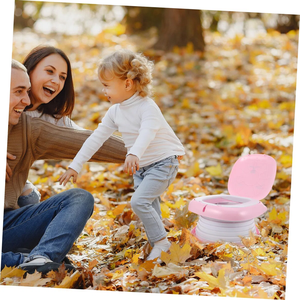 Toddmomy Klappbares Töpfchen für Junge Mädchen Tragbare Campingtoilette Faltbares Reise-wc Kindertoilettensitz für Outdoor Kompakte Autotoilette