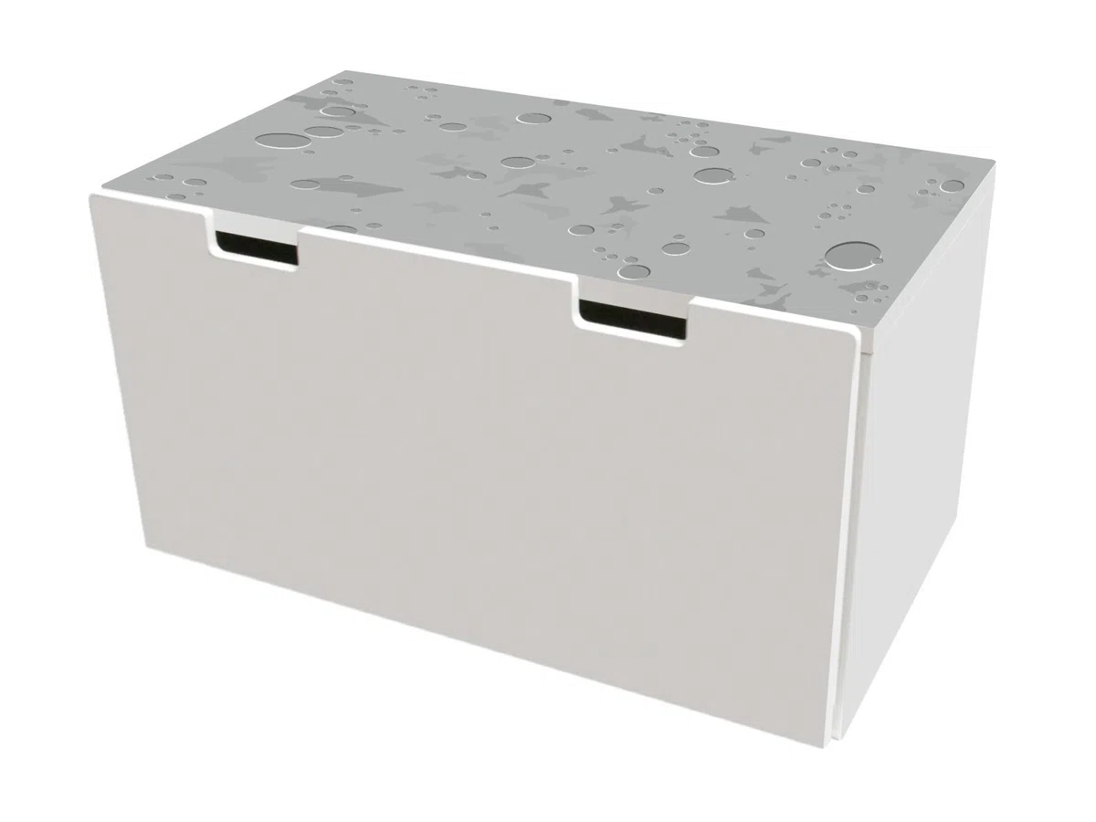 Stikkipix kompatibel für die Kinderzimmer Banktruhe STUVA von IKEA (90 x 50 cm) | Mondlandschaft Möbelfolie | BTD02 | Möbelaufkleber | Möbel Nicht Inklusive