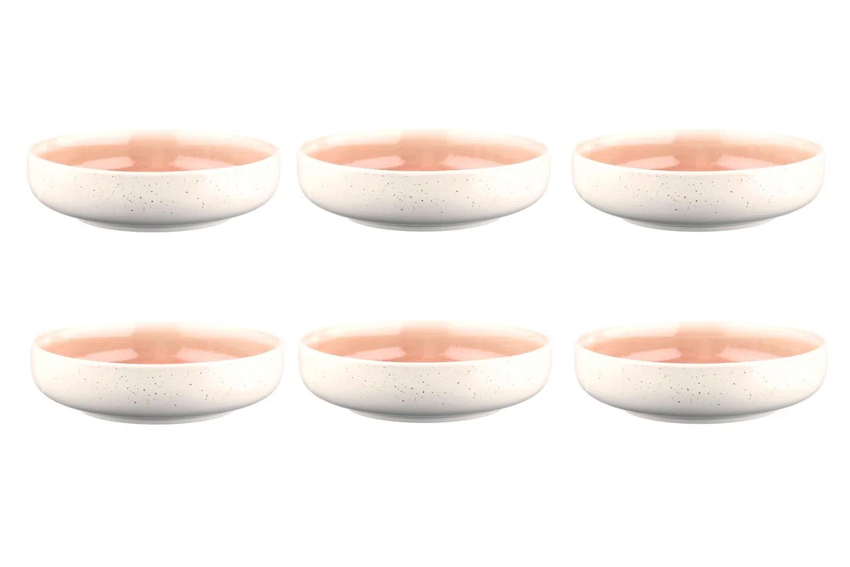 Oxygen Schüssel Ø 22 cm – 6 Stück – Rosa Pulver