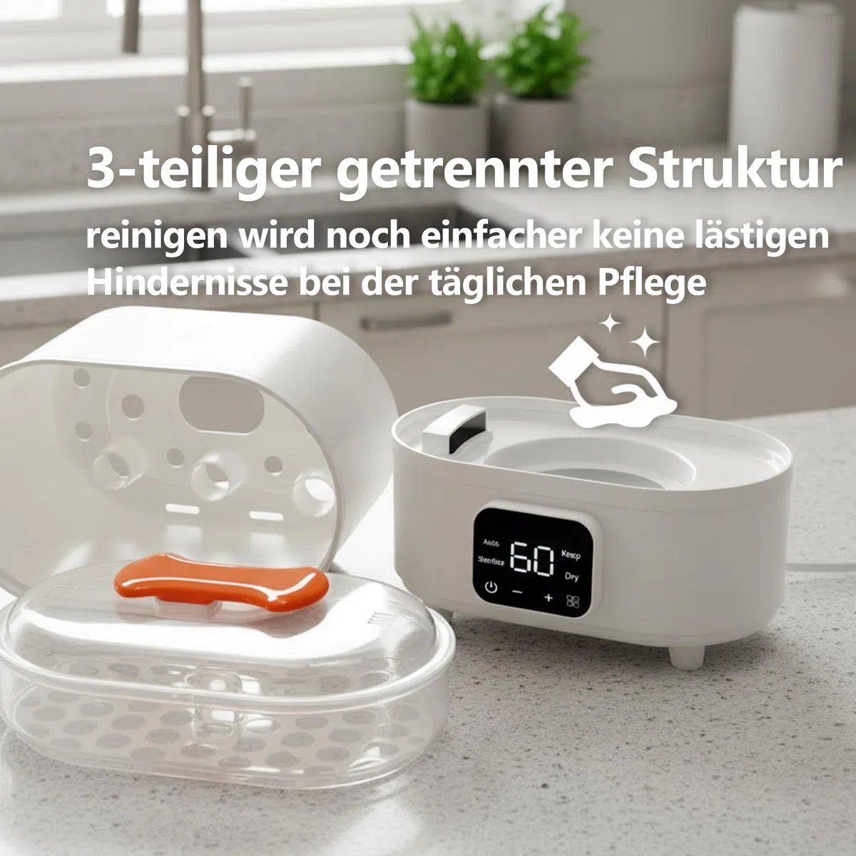 Sterilisator für Babyflaschen Automatisch Sterilisiert & Trocknet für Babyflaschen und mehr.