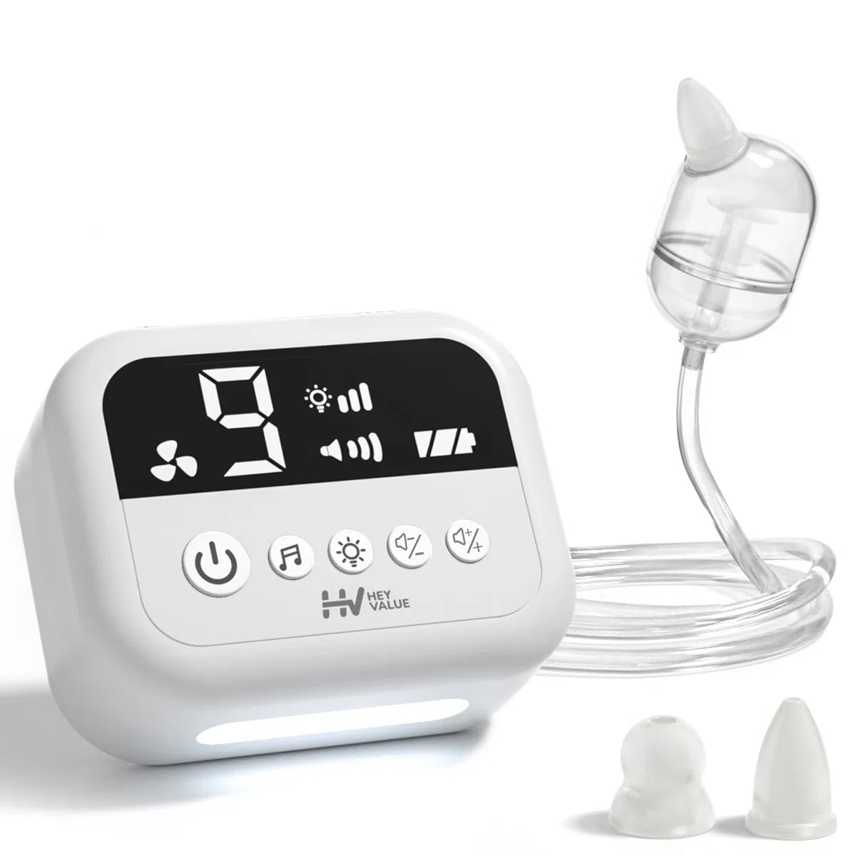 Nasensauger Baby Elektrisch |Elektrischer Nasensauger für Babys 9 Saugstärken Nasensekretsauger Baby Staubsauger Wiederaufladbar Mit Licht und Beruhigender Musik Sicher Effizient Sanft 4