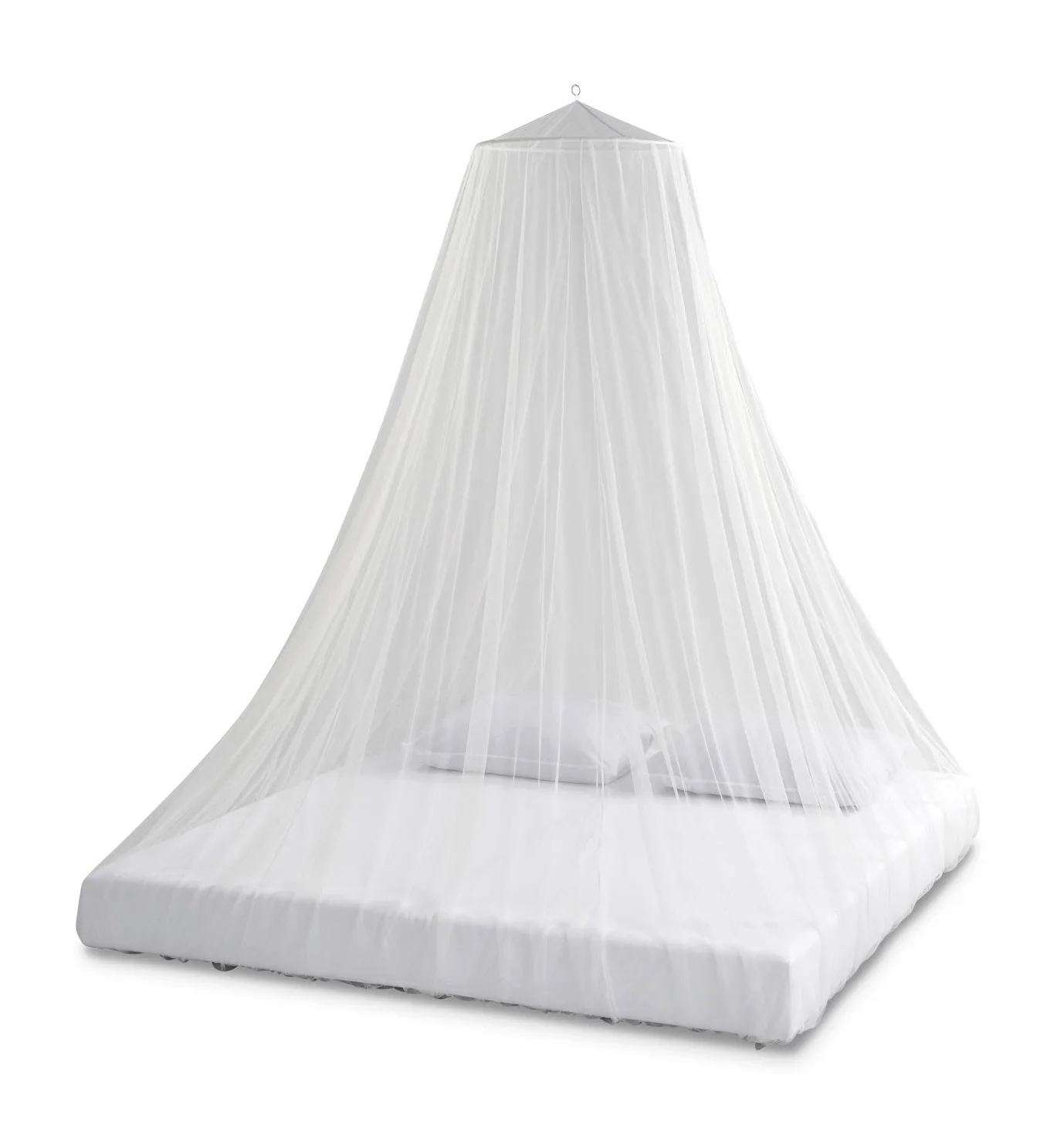 Care Plus Moskitonetz Reise imprägniert - Mosquito Net Bell Durallin 2 Personen - Mückennetz Bett für Tropische Reisen - mit Insektizid - Ø 330cm